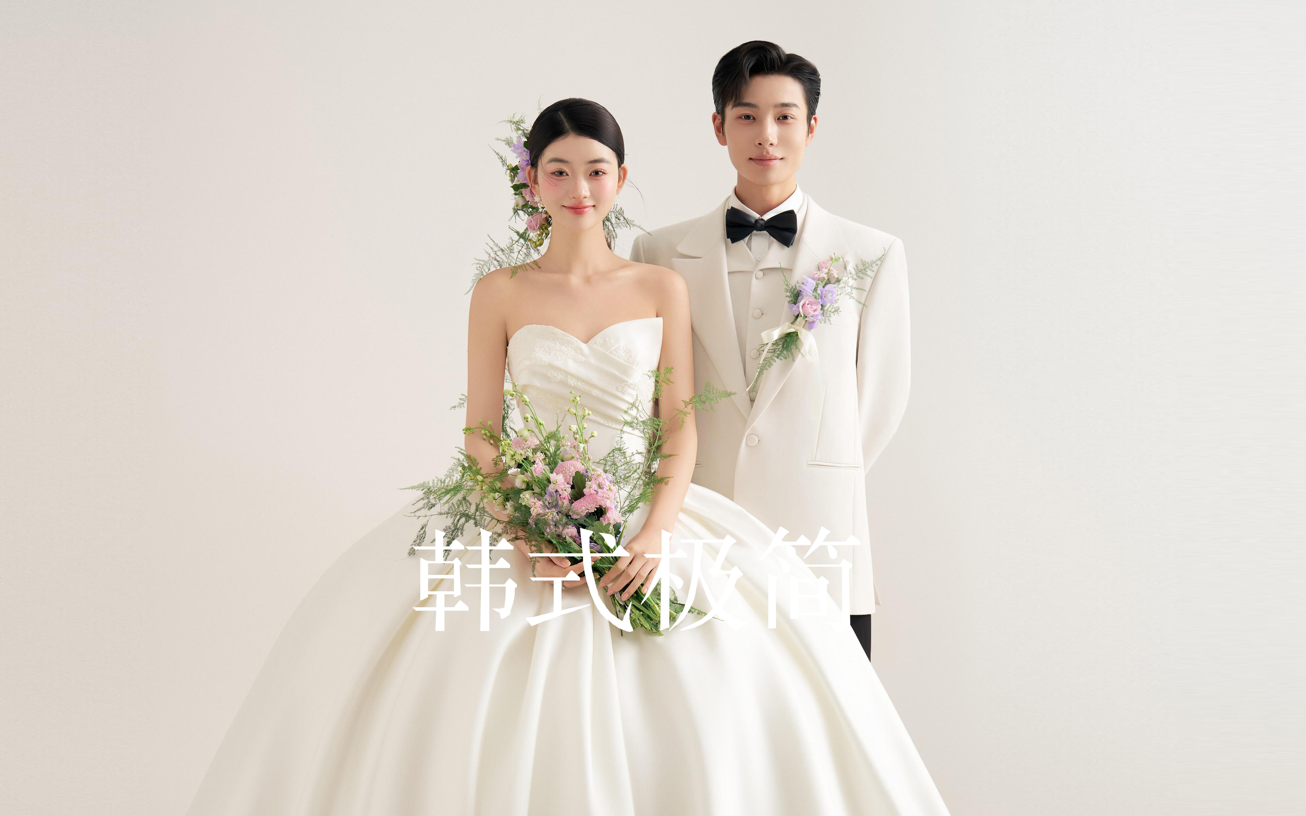极简主纱婚纱照超温柔💍室内婚纱照