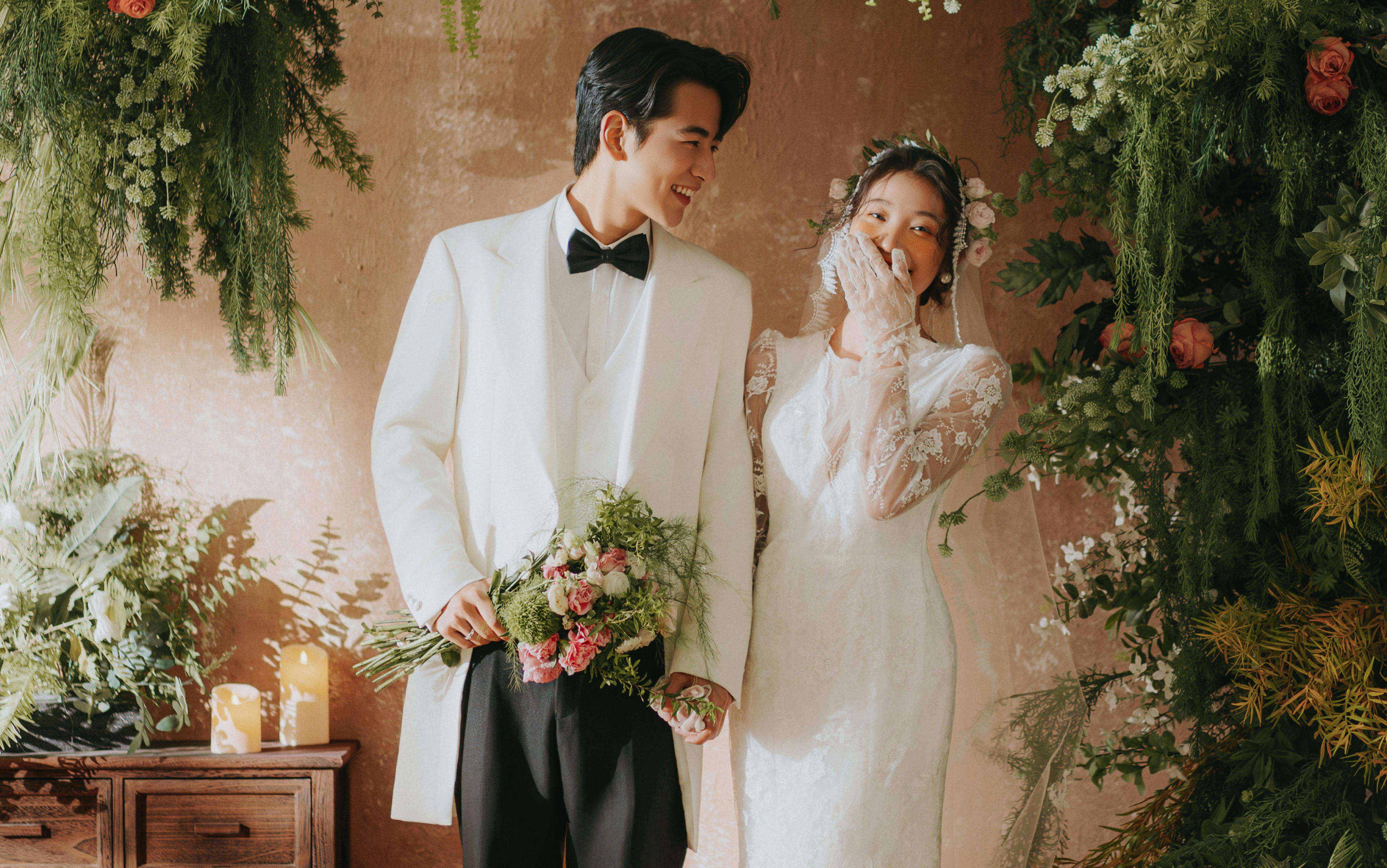 韓式花房婚紗照｜把整個春天搬進鏡頭里