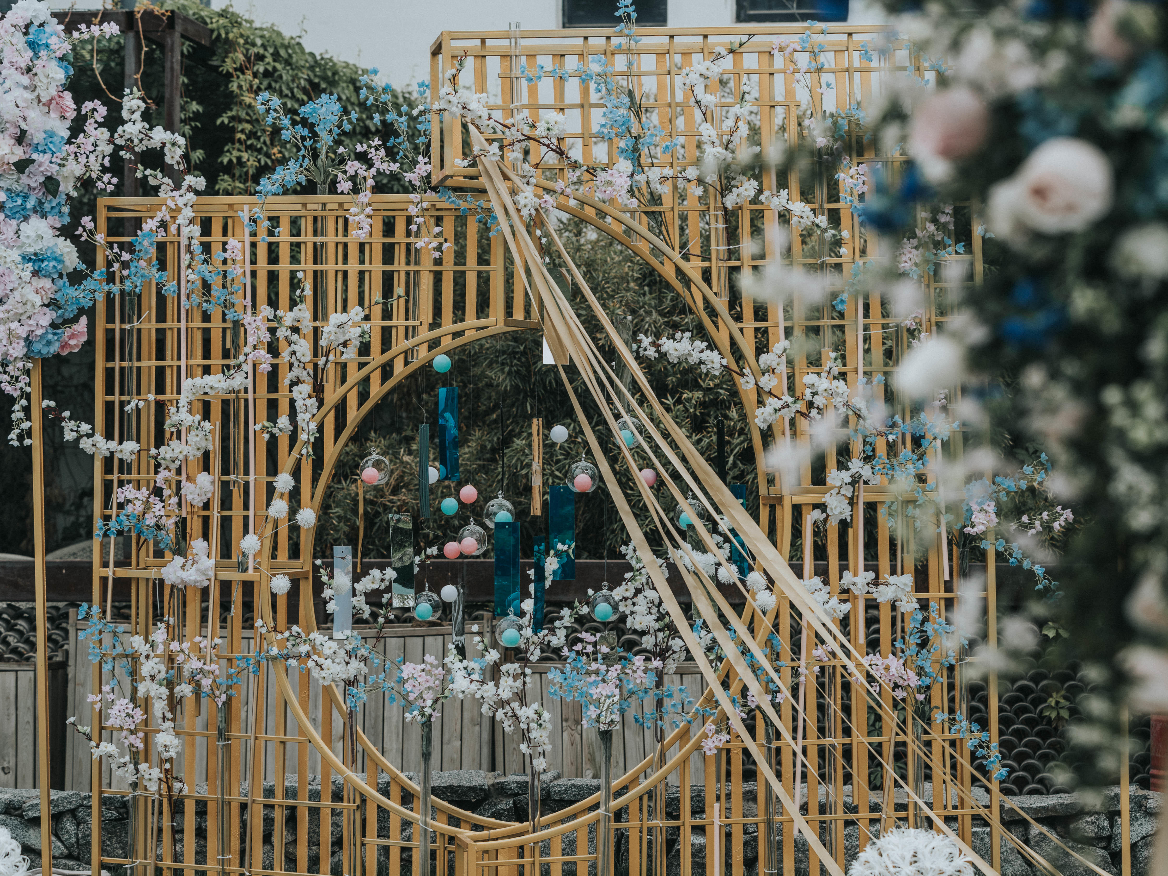 喜铺案例 蓝色户外西式婚礼