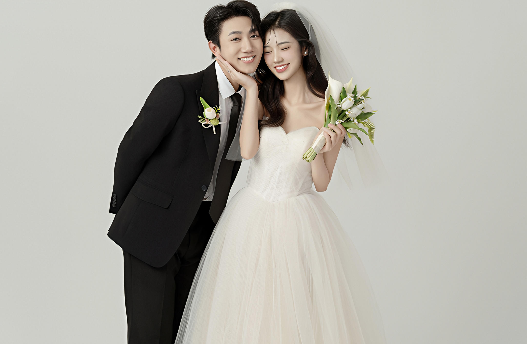 轻松又俏皮的韩系婚纱照🍃实在太甜了✨