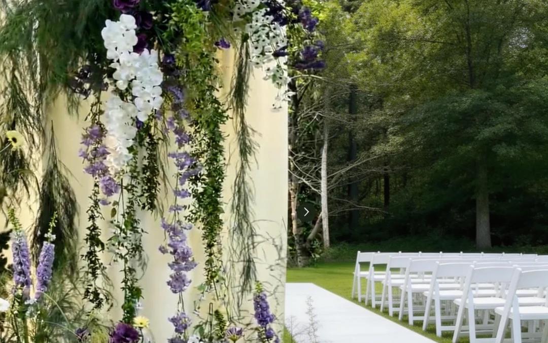 喜橙婚礼|森系花幔草坪婚礼