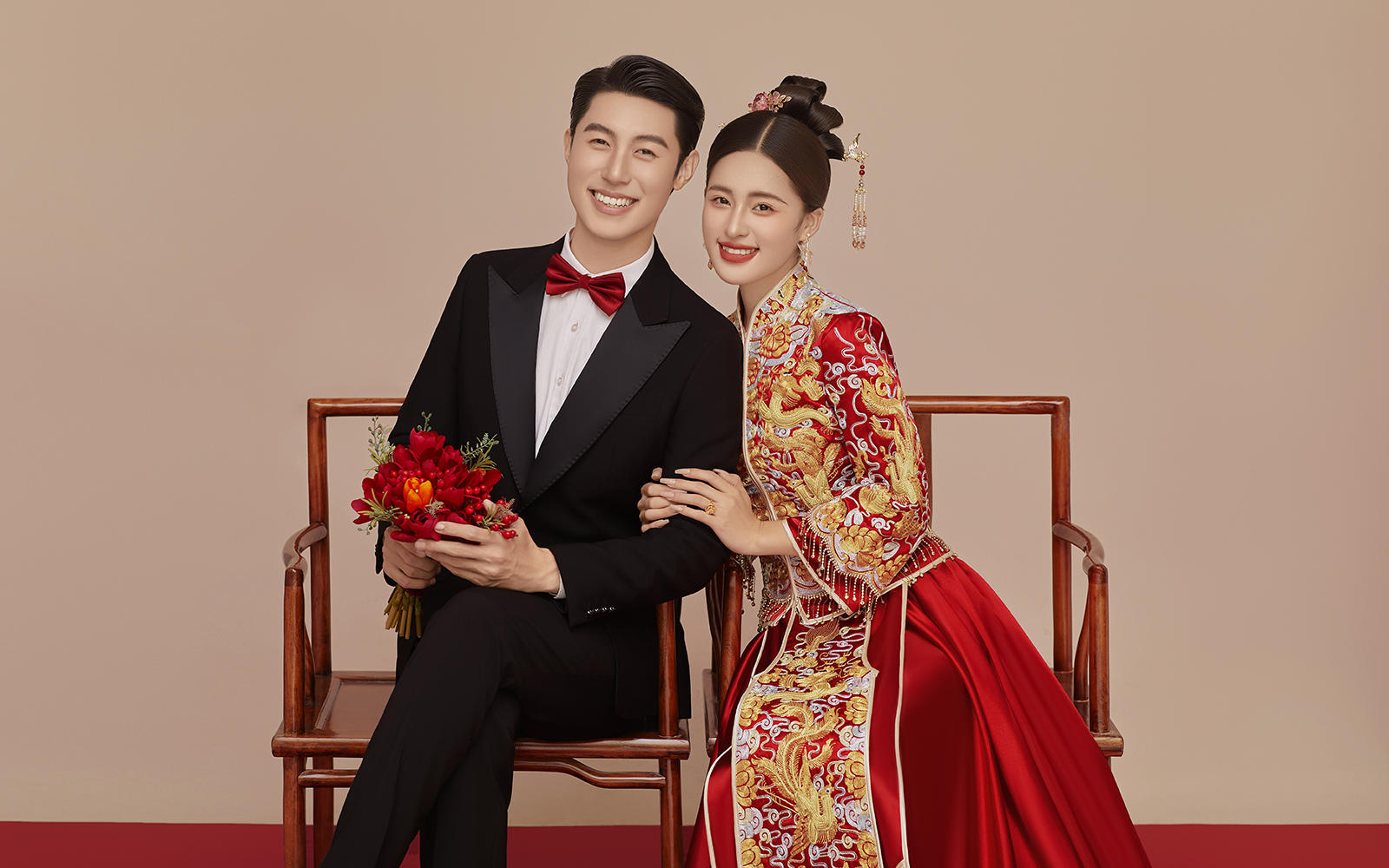 一堂締約 良緣永結(jié) | 大紅色秀禾婚紗照
