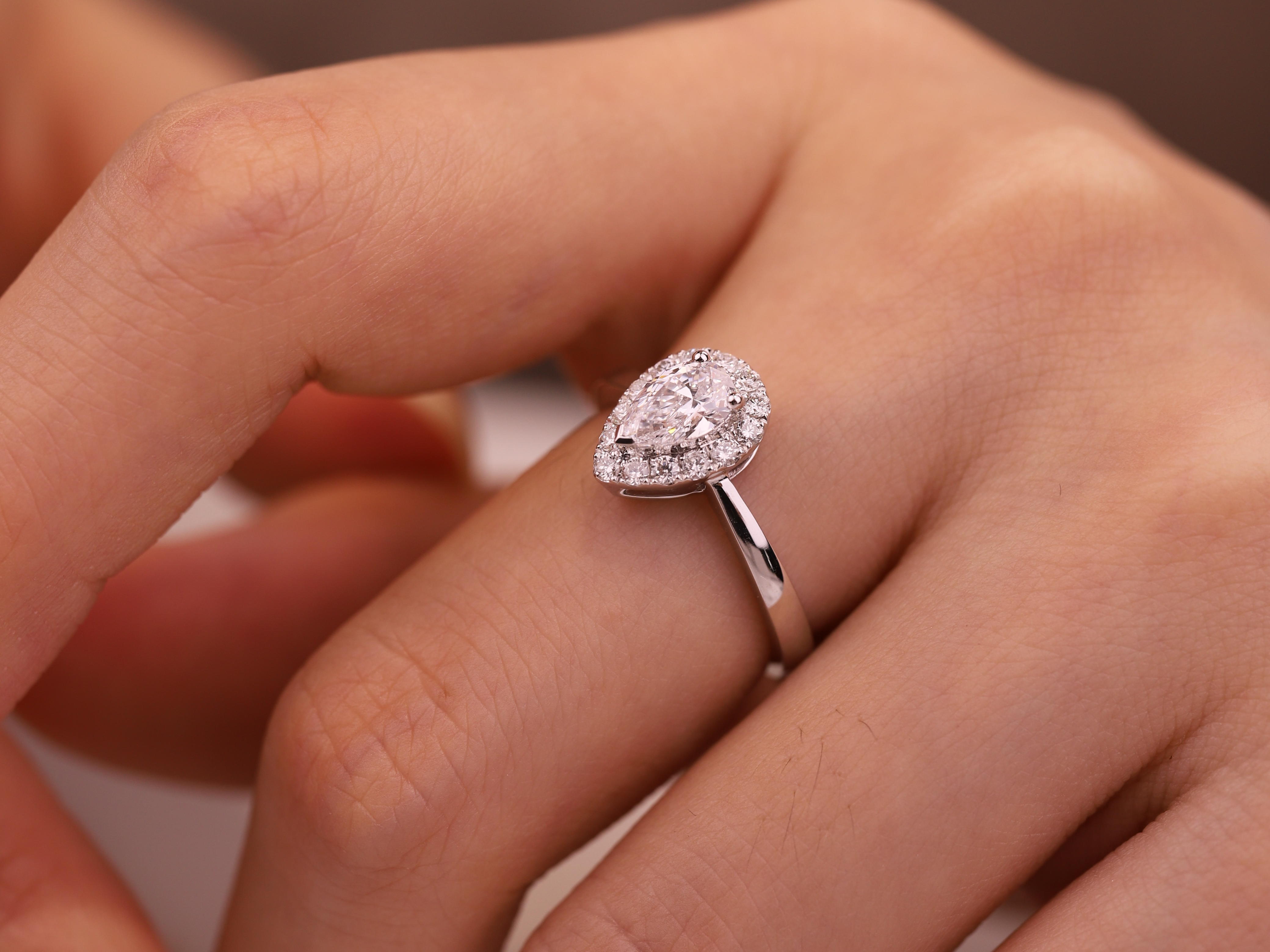 【水滴型钻戒】围镶设计 | 简约款