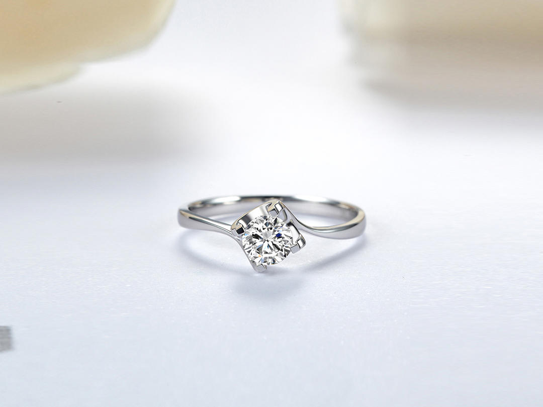 老金匠钻石定制-天使之吻 30分G级求婚钻戒