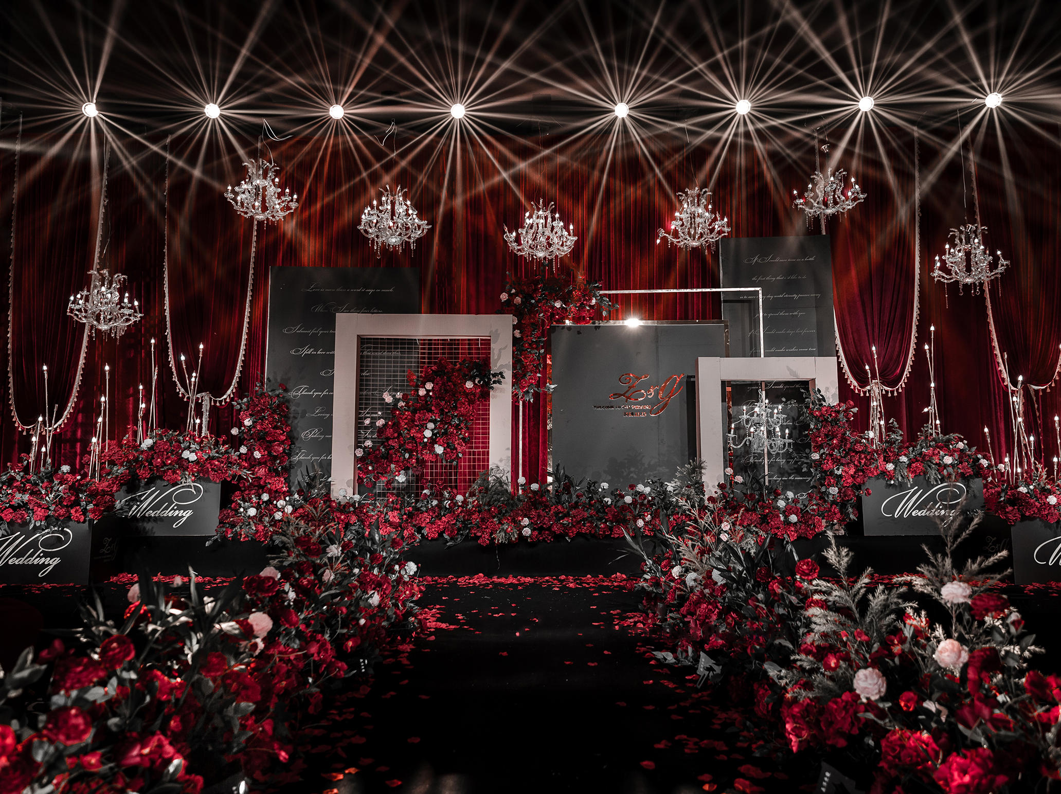 如漆婚礼|红黑色定制婚礼