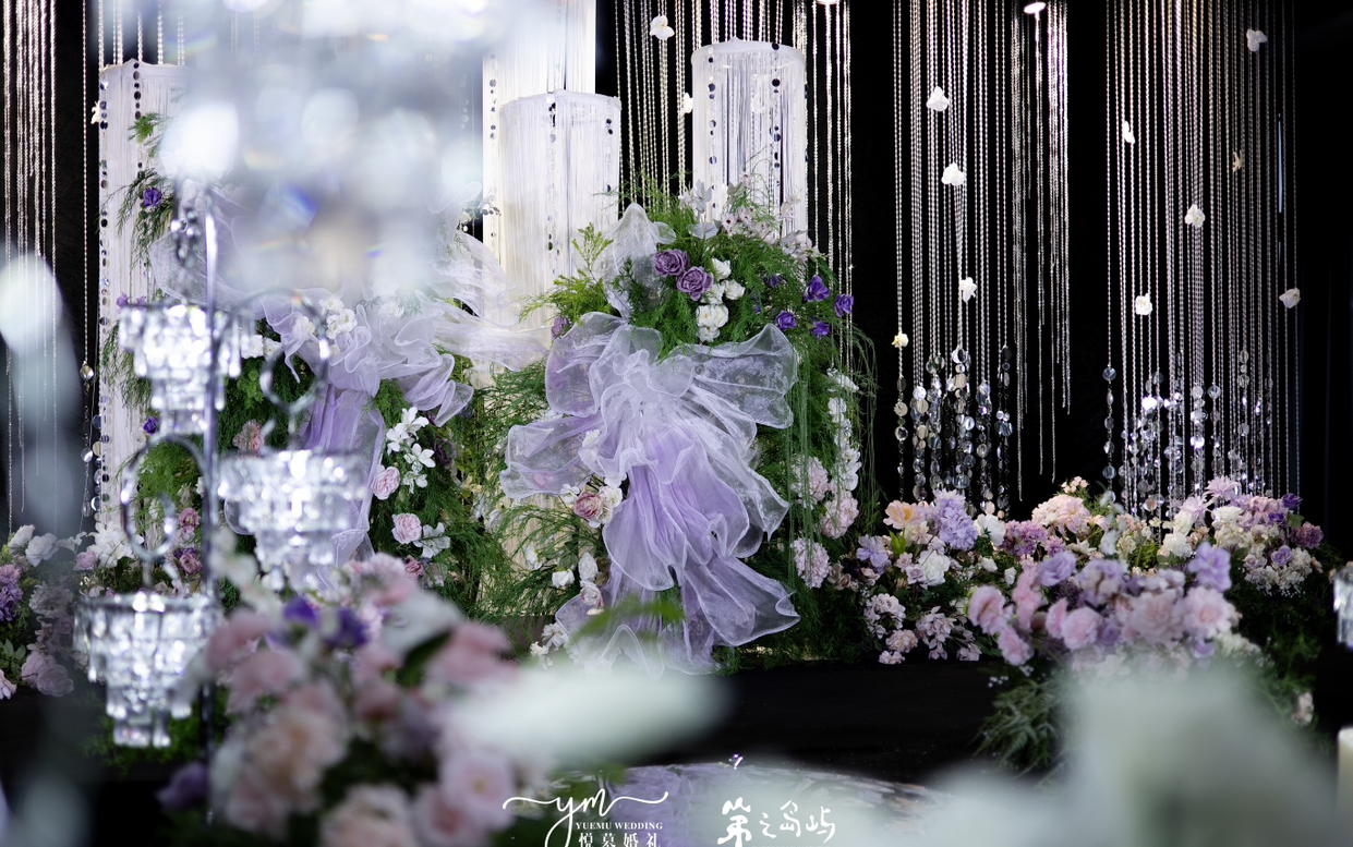 【悦慕婚礼】黑底紫纱婚礼