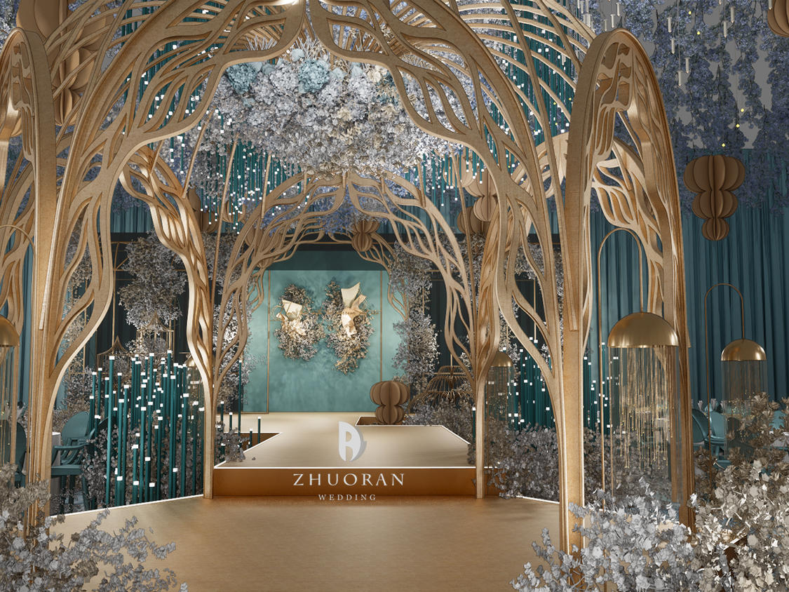 『常州焯燃婚礼』轻奢爱情城堡经典蓝绿配色