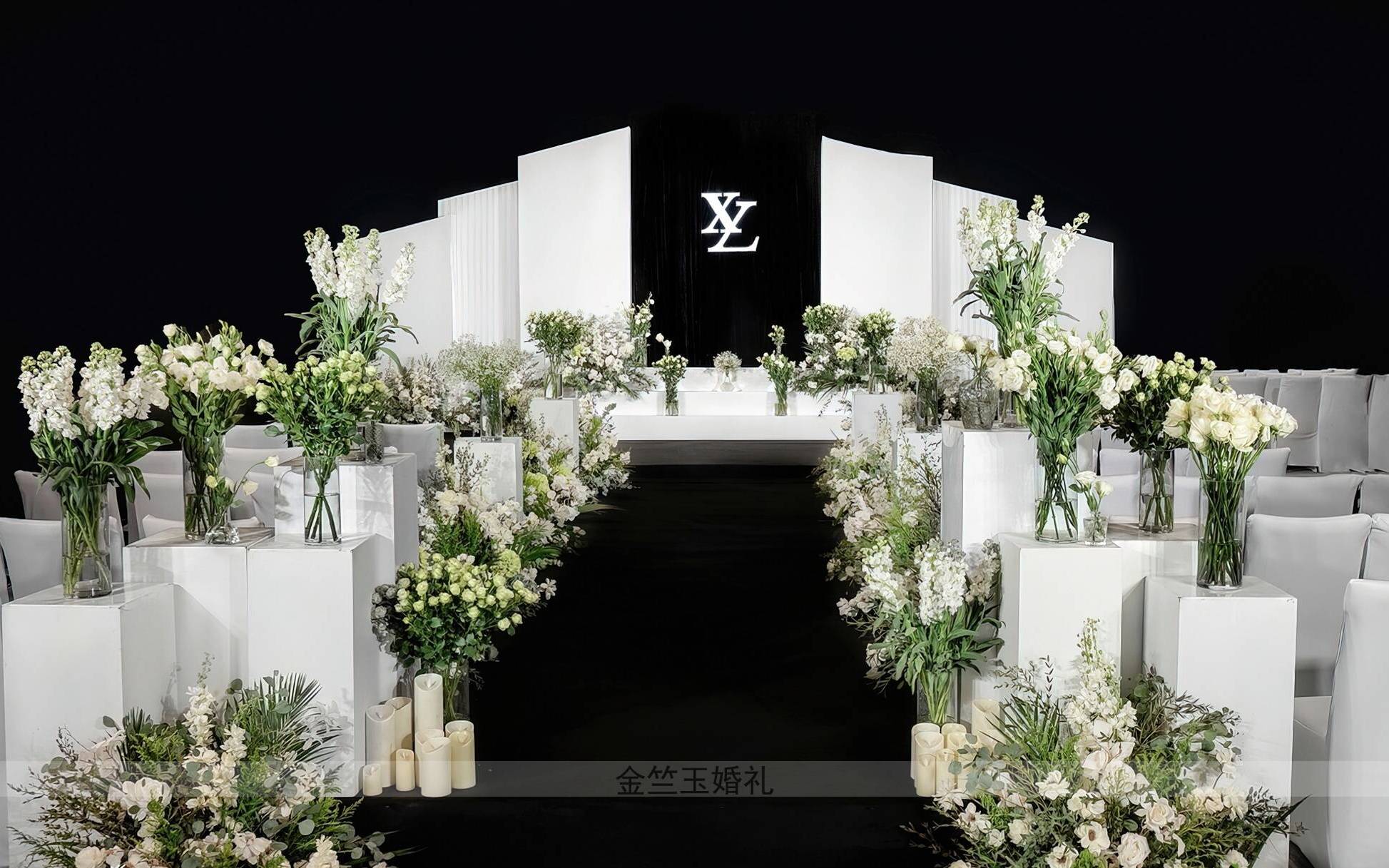 白绿配色·几何元素·清新婚礼