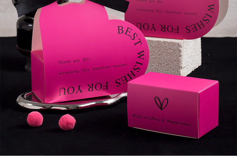 50個ins風愛心喜糖盒新款結(jié)婚高級感 內(nèi)盒尺寸（11*6.5*6.5）