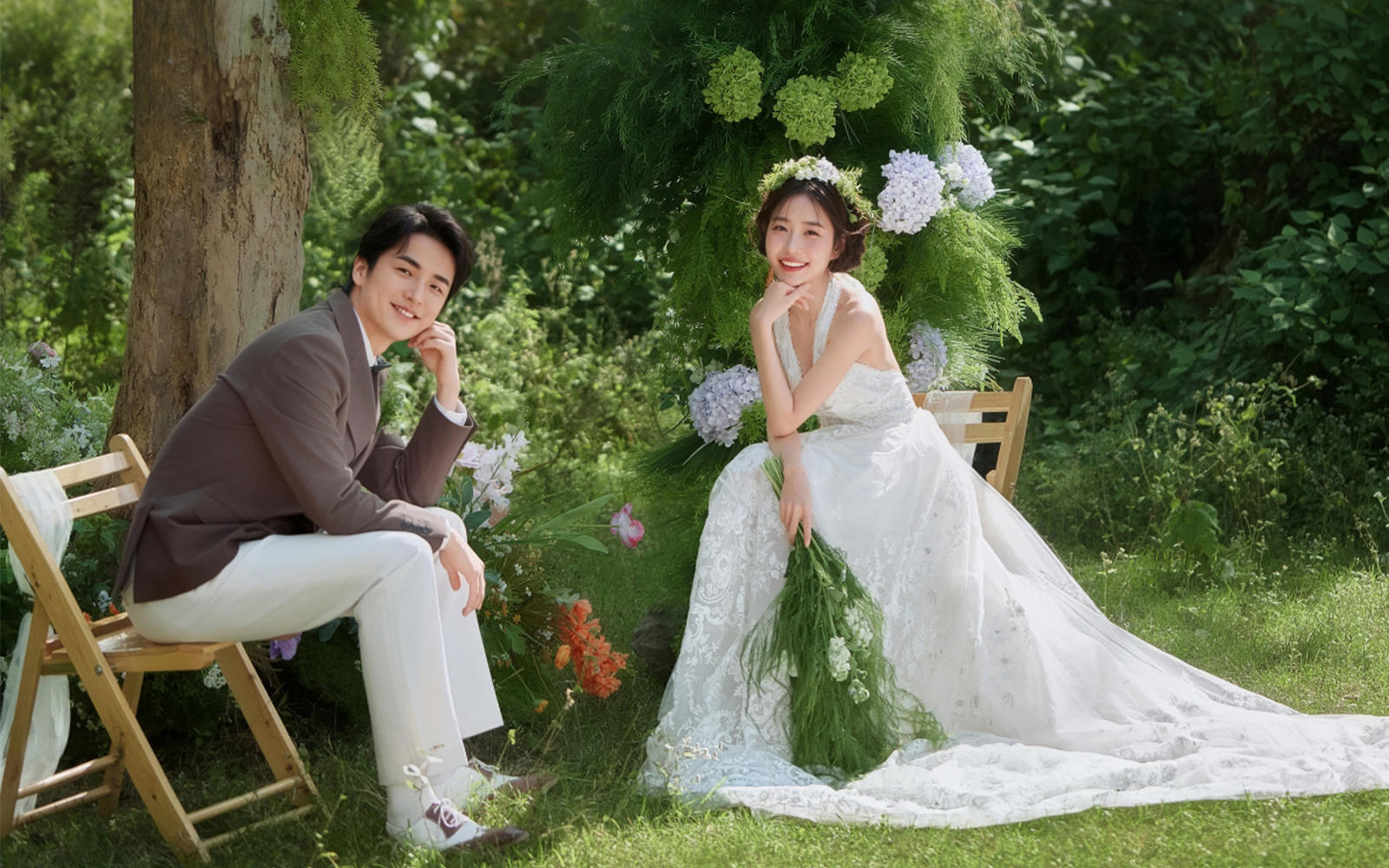 氧气少女 | 森系草坪婚纱照