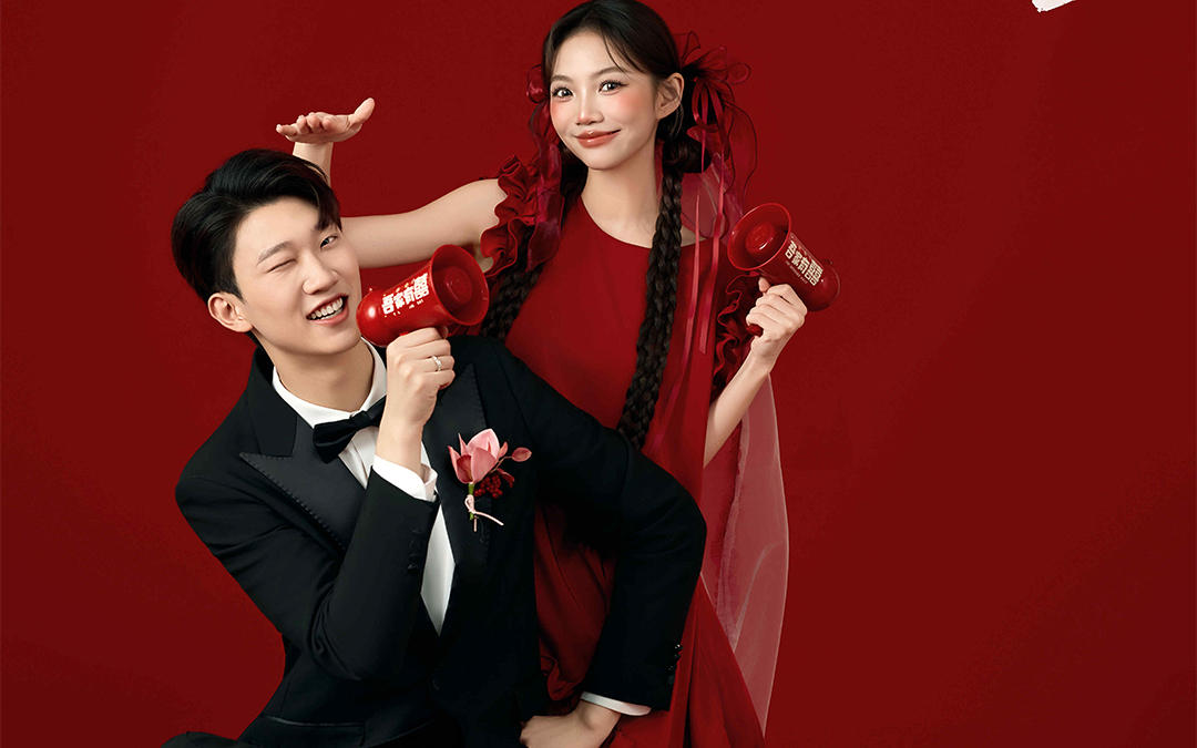 【西北龙摄影】创意红底喜嫁婚纱照