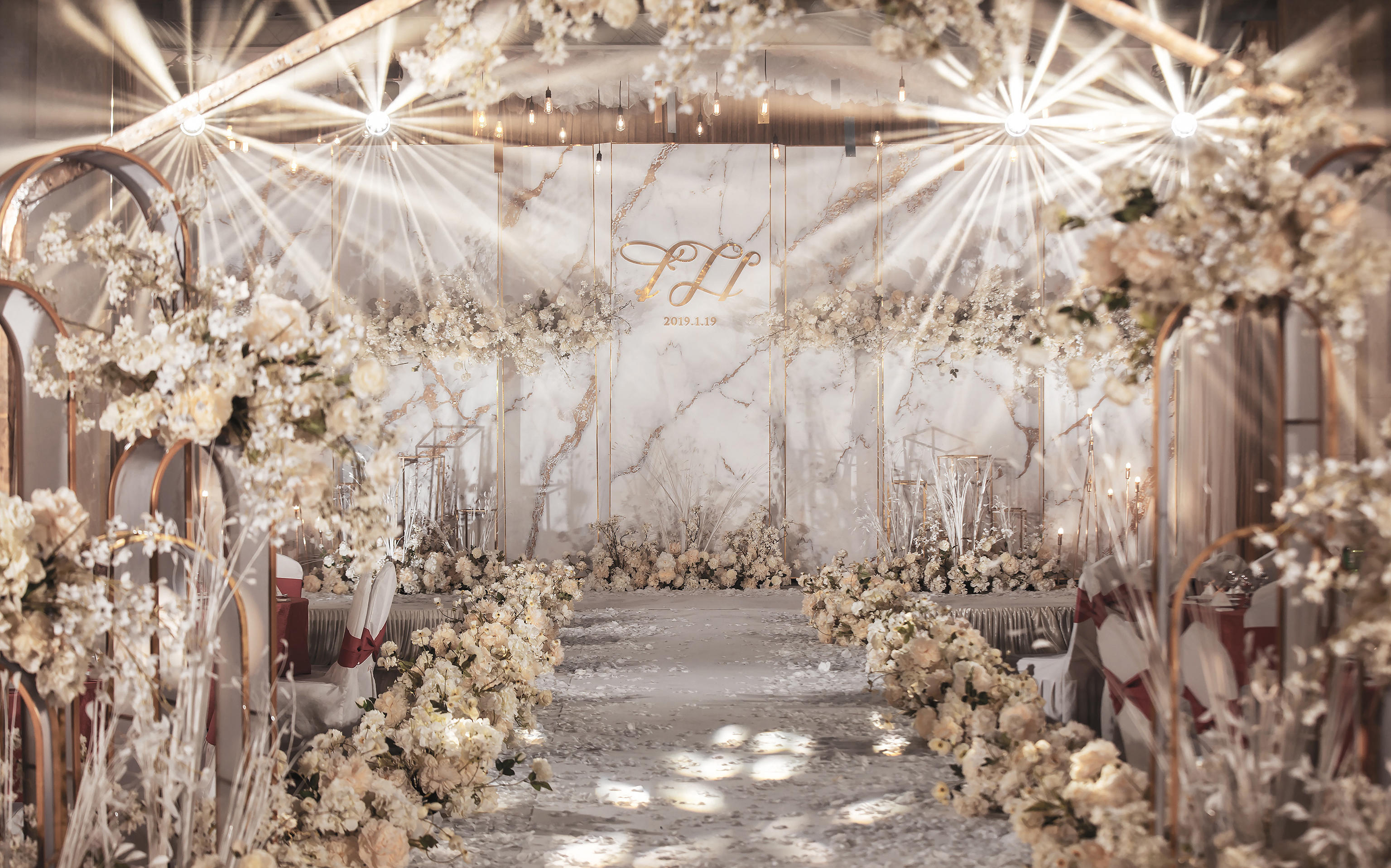 【颜汐婚礼策划】香槟色西式大气婚礼