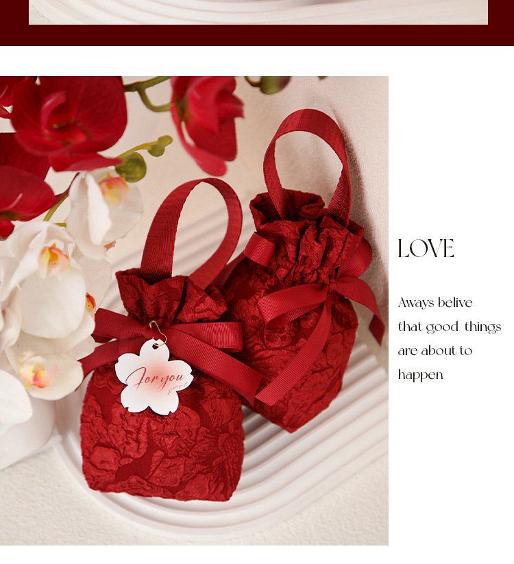 包好发货 成品喜糖套餐花朵喜糖袋 喜糖+喜糖盒【成品喜糖不支持退换】