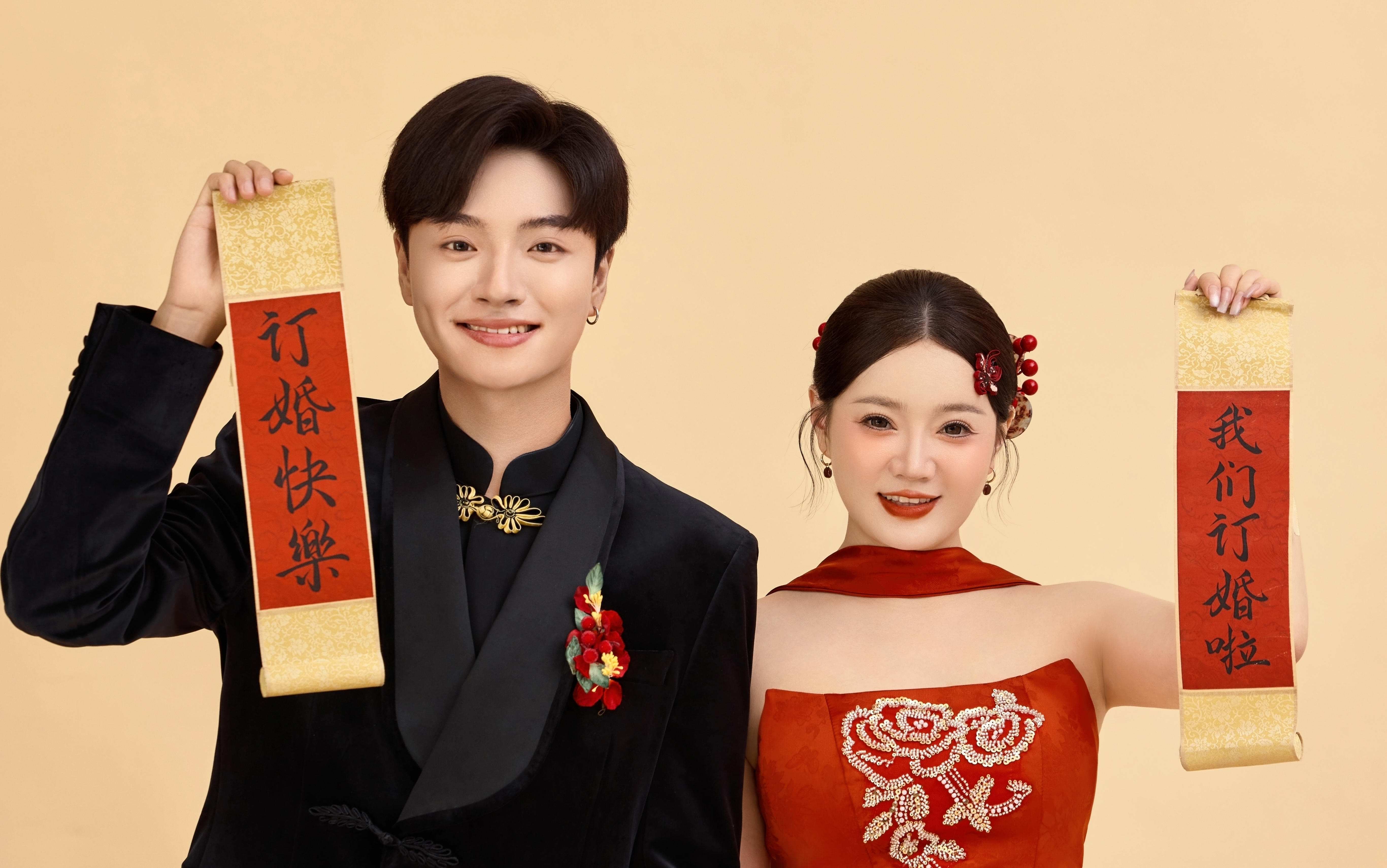 订婚照可以预制啦，超好看的订婚预制照