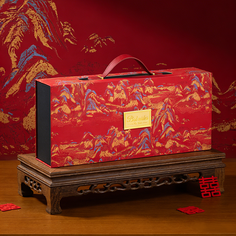中式国风 良辰吉日高档伴手礼 红色送宾客伴郎伴娘高档礼盒结婚回礼
