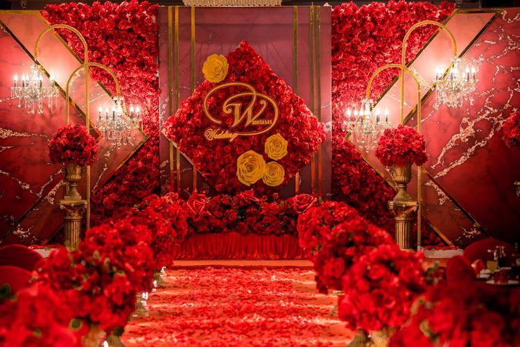 新款婚庆仿真花尤加利盆花路引花舞台花