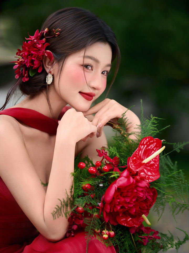 新中式庭院婚纱照太有韵