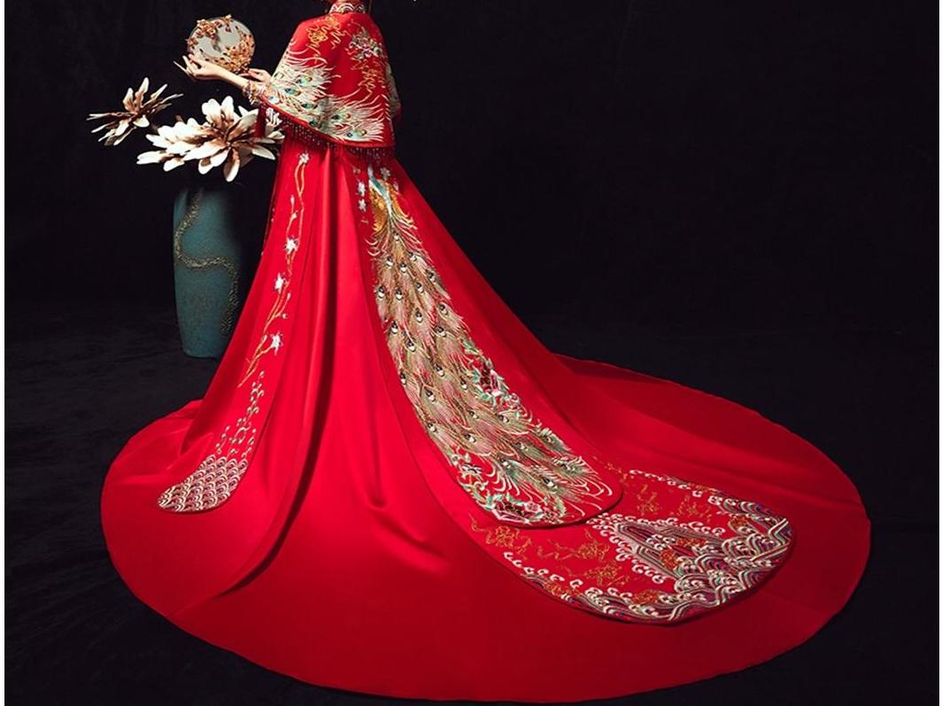 【中式大拖尾仪式礼服】超大拖尾  中式仪式必选