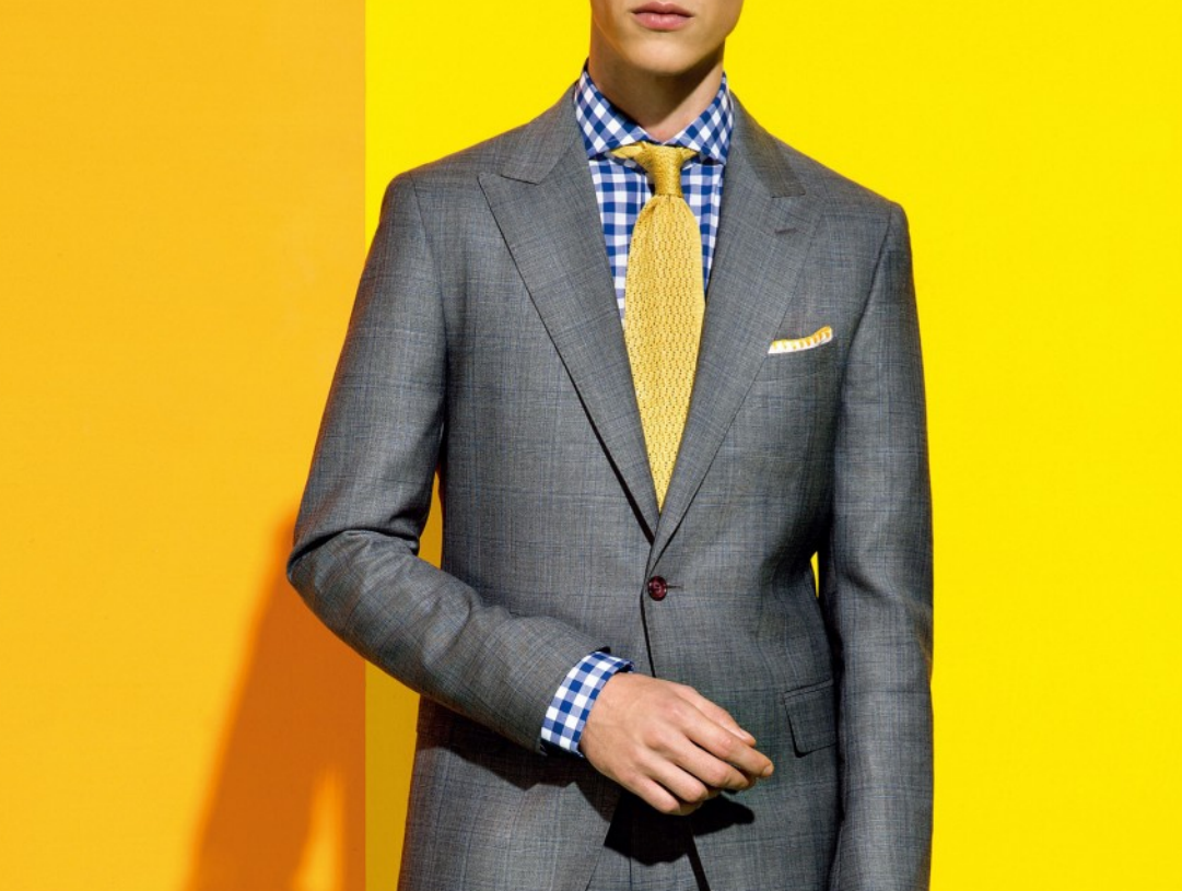 创喜新郎，礼仪，商务，时尚格条毛料高级定制三件套