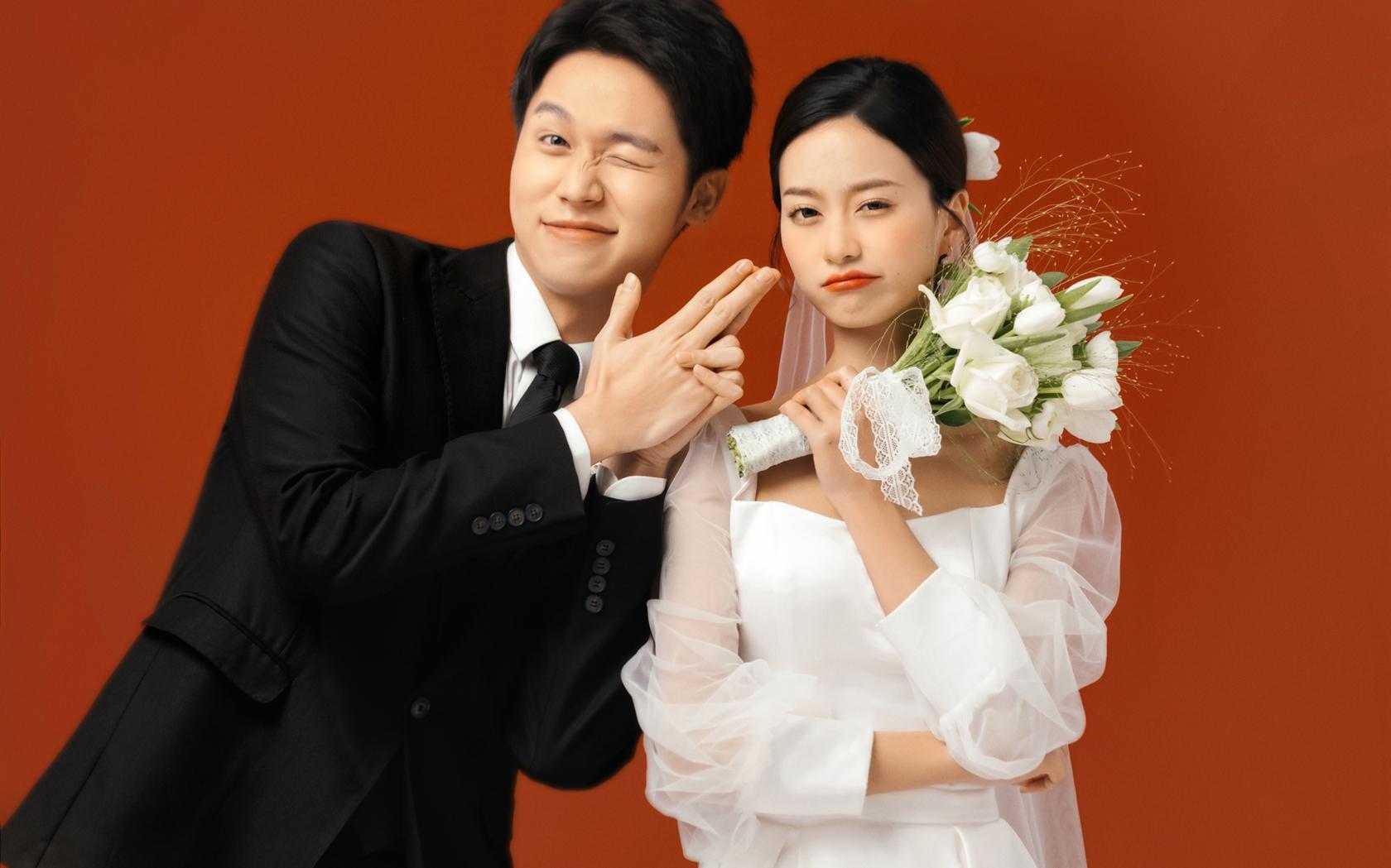 4988红底喜嫁风婚纱照❣性价比超高