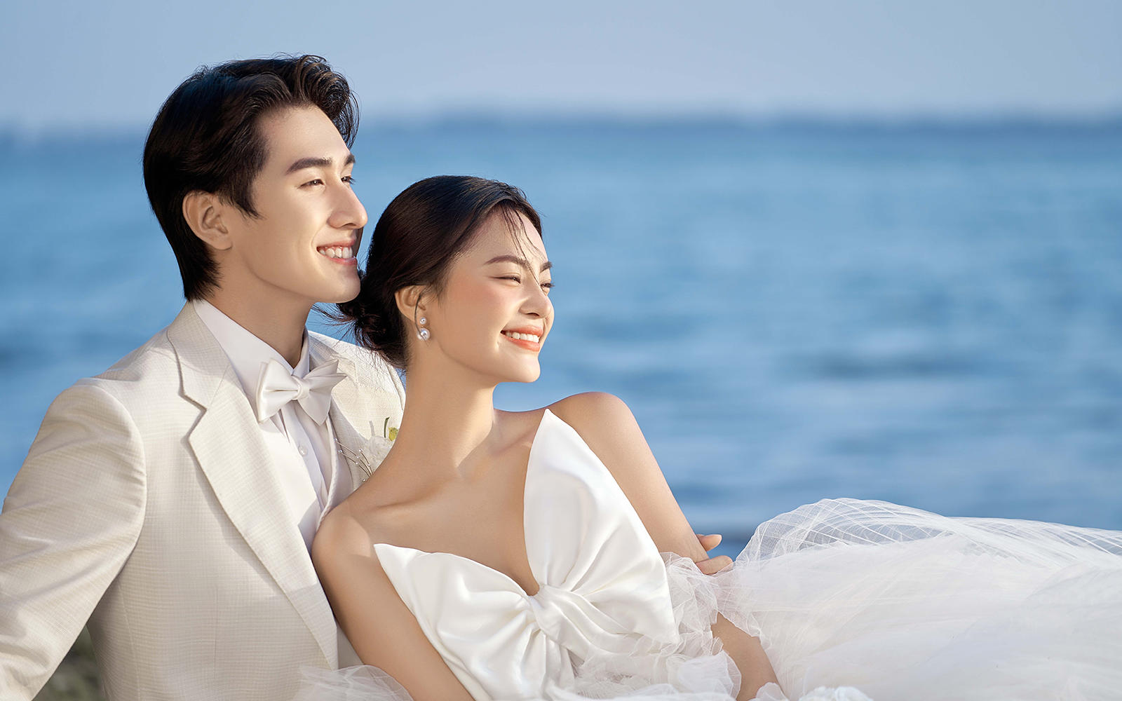 反复心动的海边婚纱照 每张都超氛围