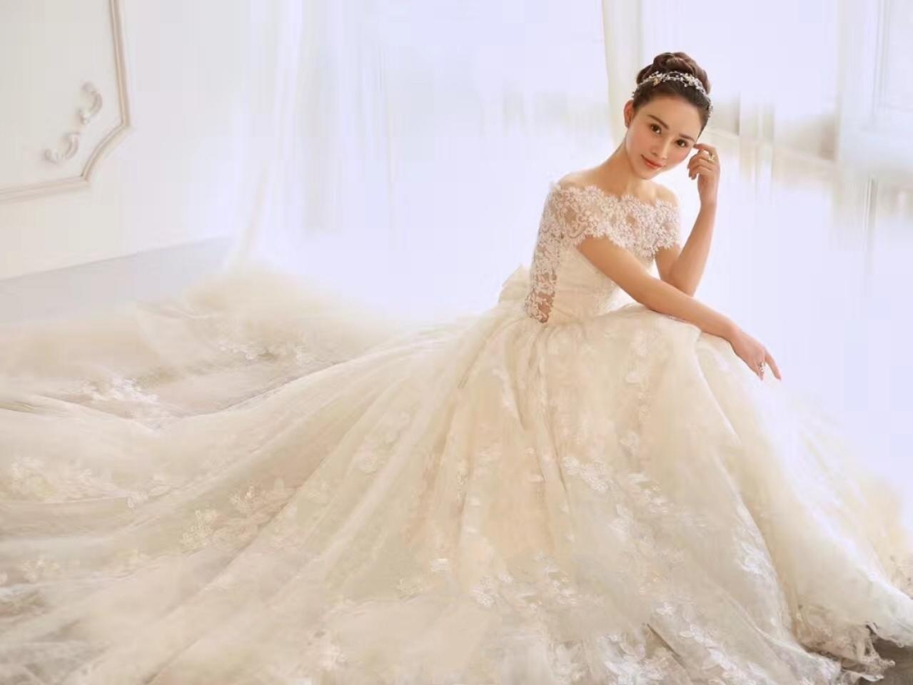 大拖尾仪式纱+中式秀禾+敬酒服7件套婚纱租赁