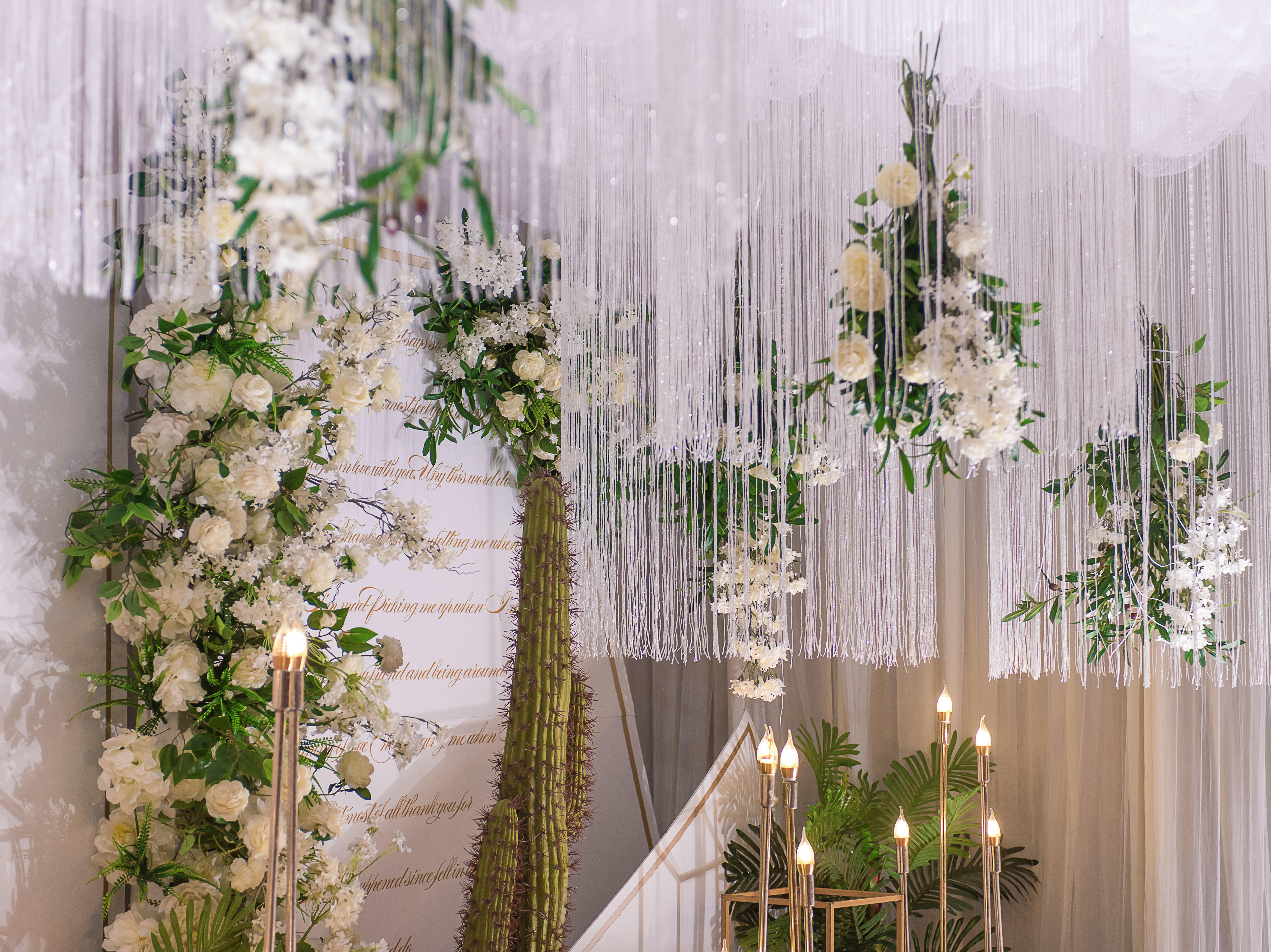 十里烂漫一切都是爱情最初的模样白色香槟色主题婚礼