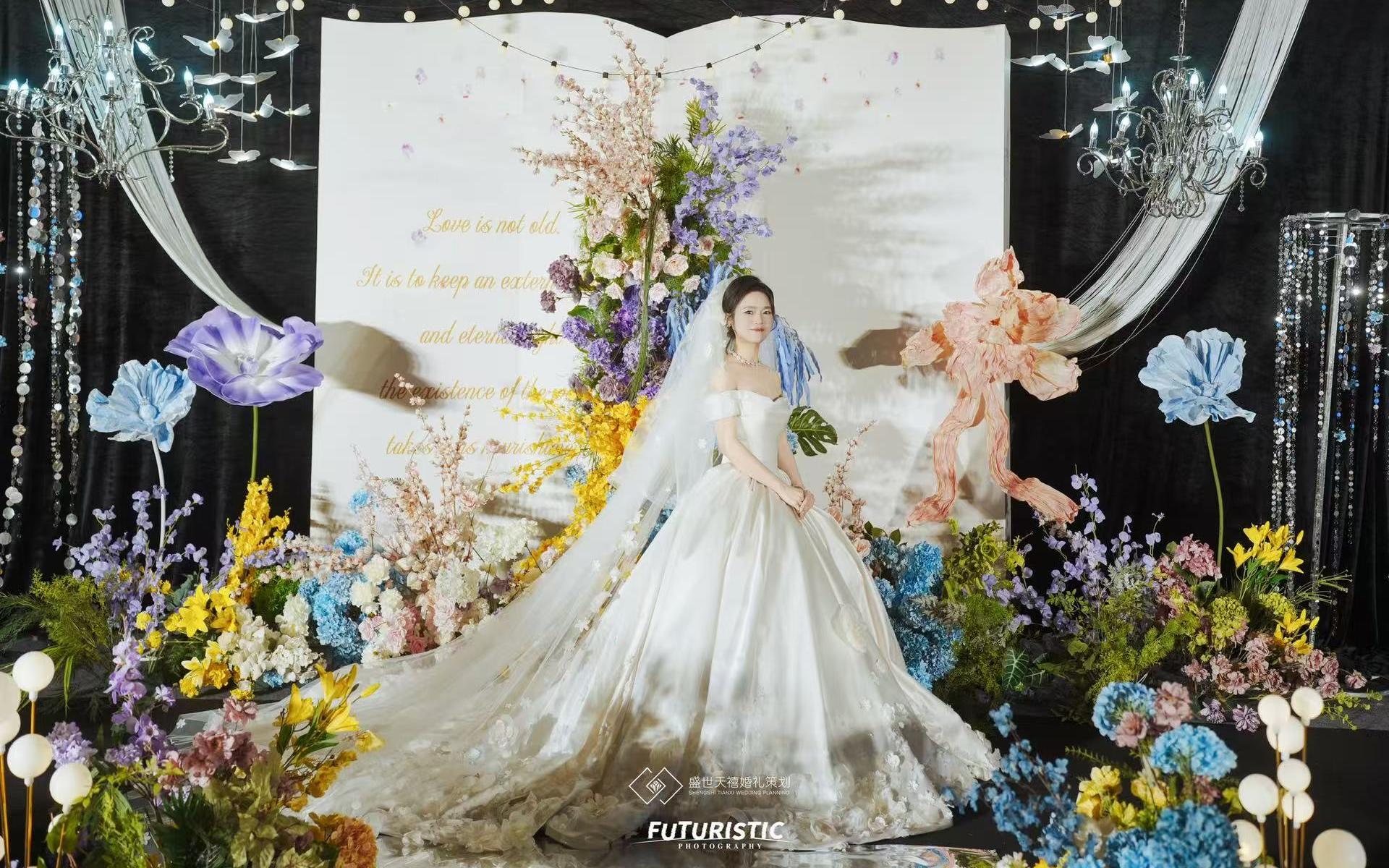 魔法書款莫奈花園風(fēng)設(shè)計感婚禮