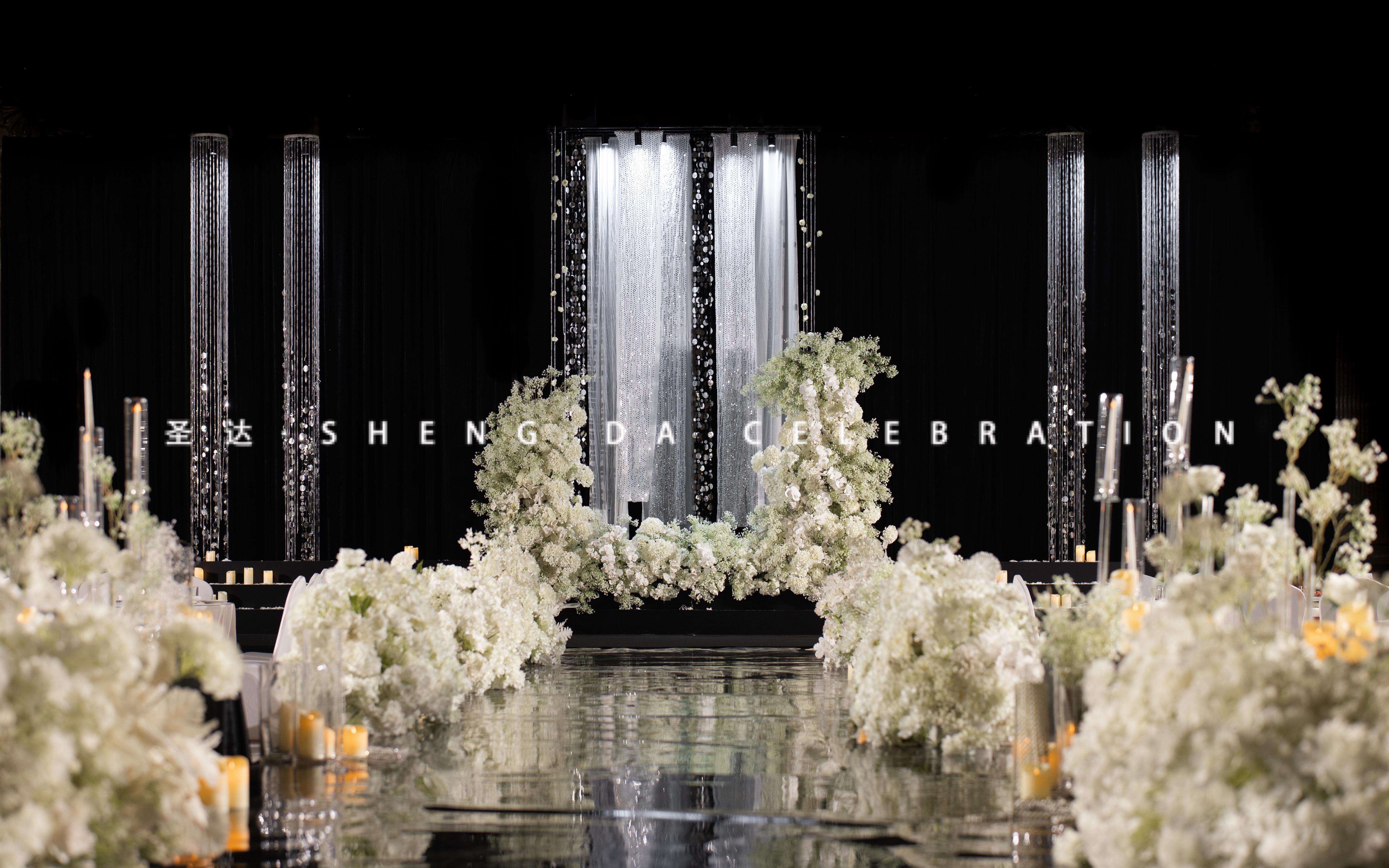 韩式白绿色婚礼