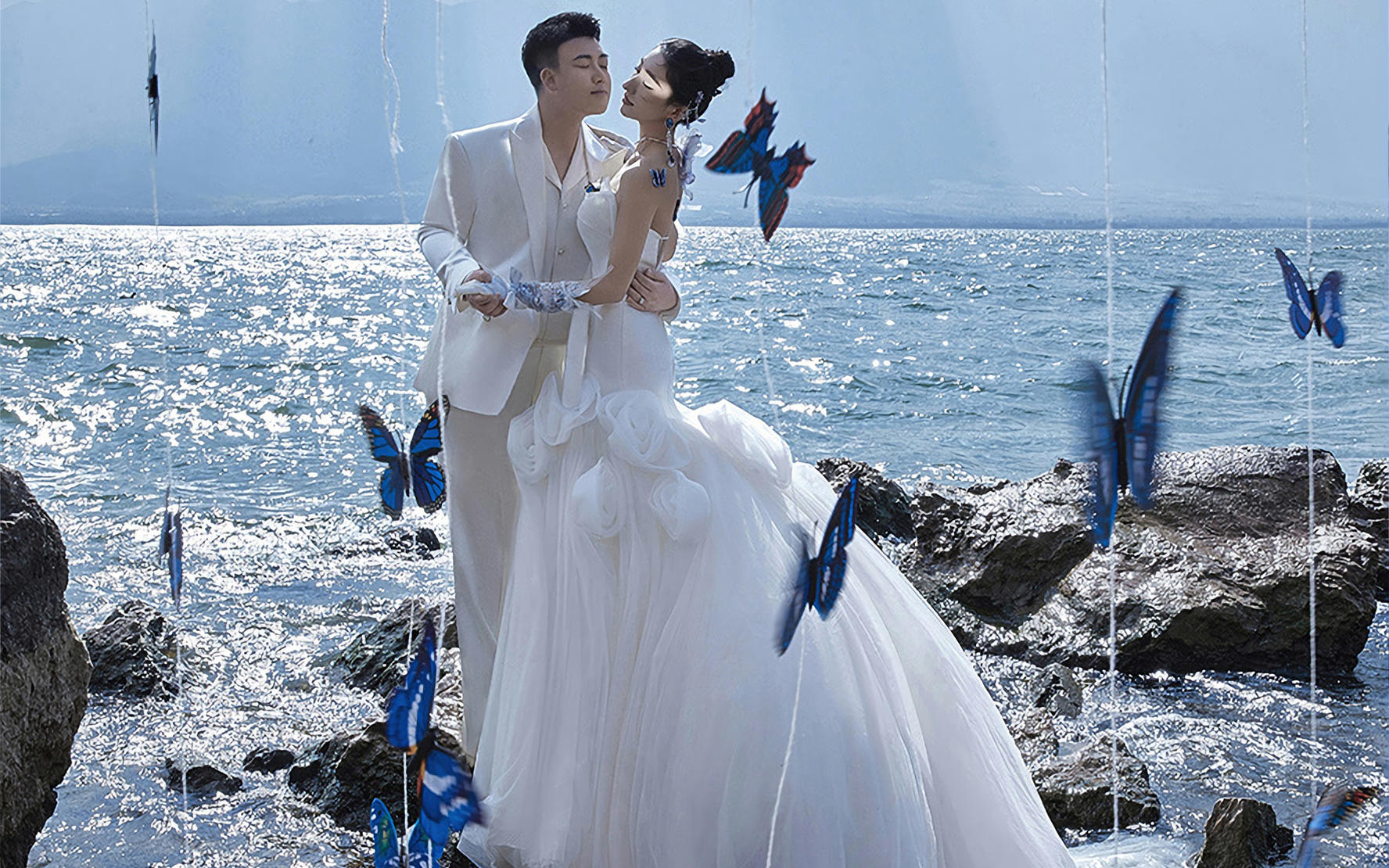【法式印象】梦幻的海边婚纱照，看着假但却辛福着真