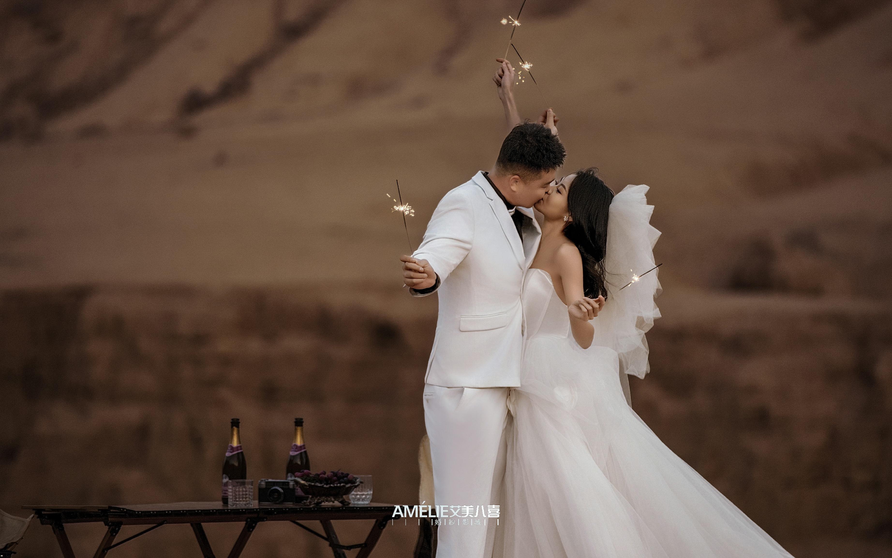 沙漠白纱！露营西装氛围感❤️