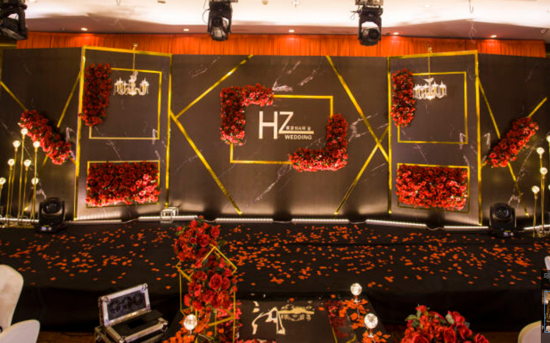 閻良愛印象創(chuàng)意婚禮  黑紅色系