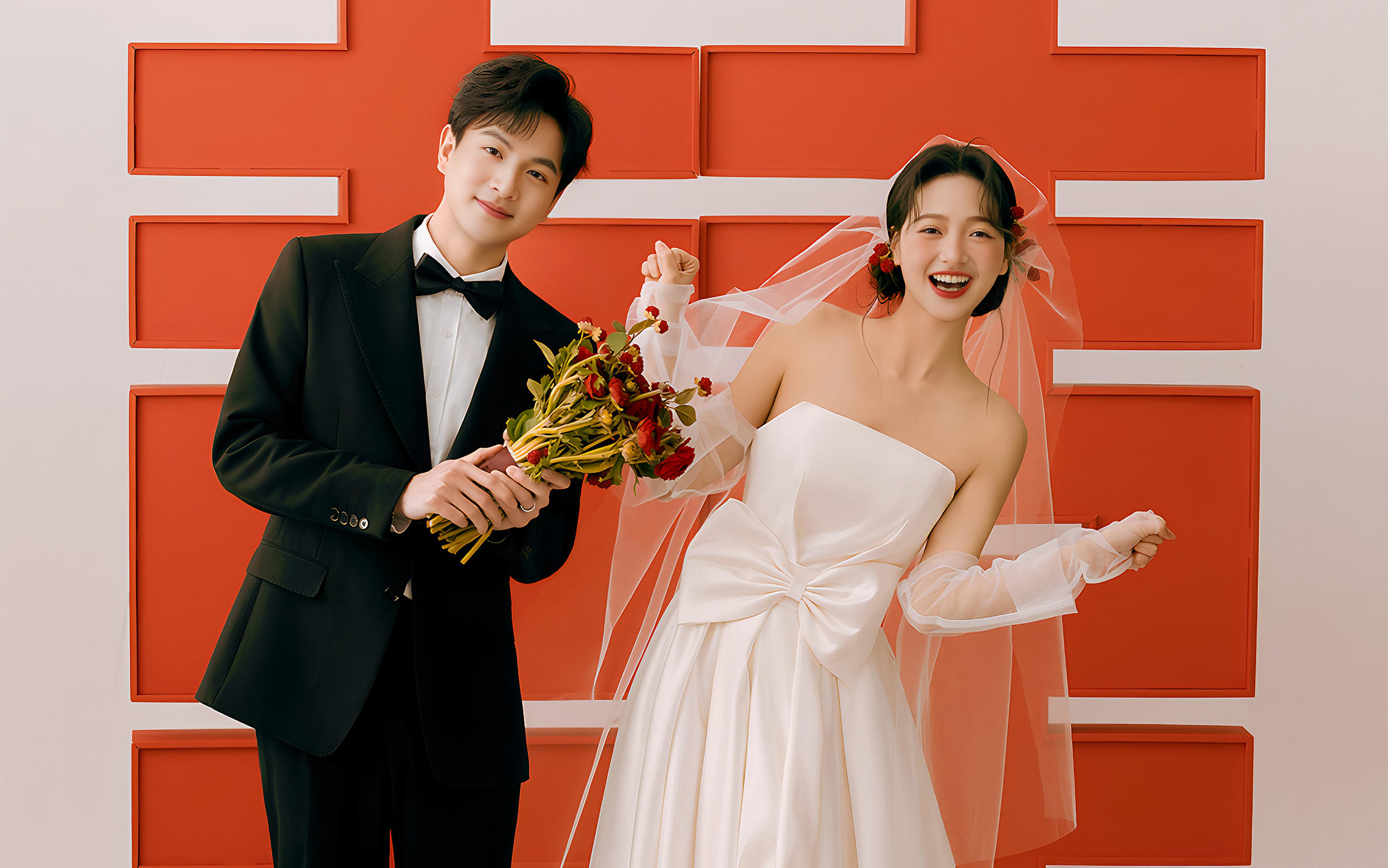 我来传递幸福啦！有亿点点甜的喜嫁婚照