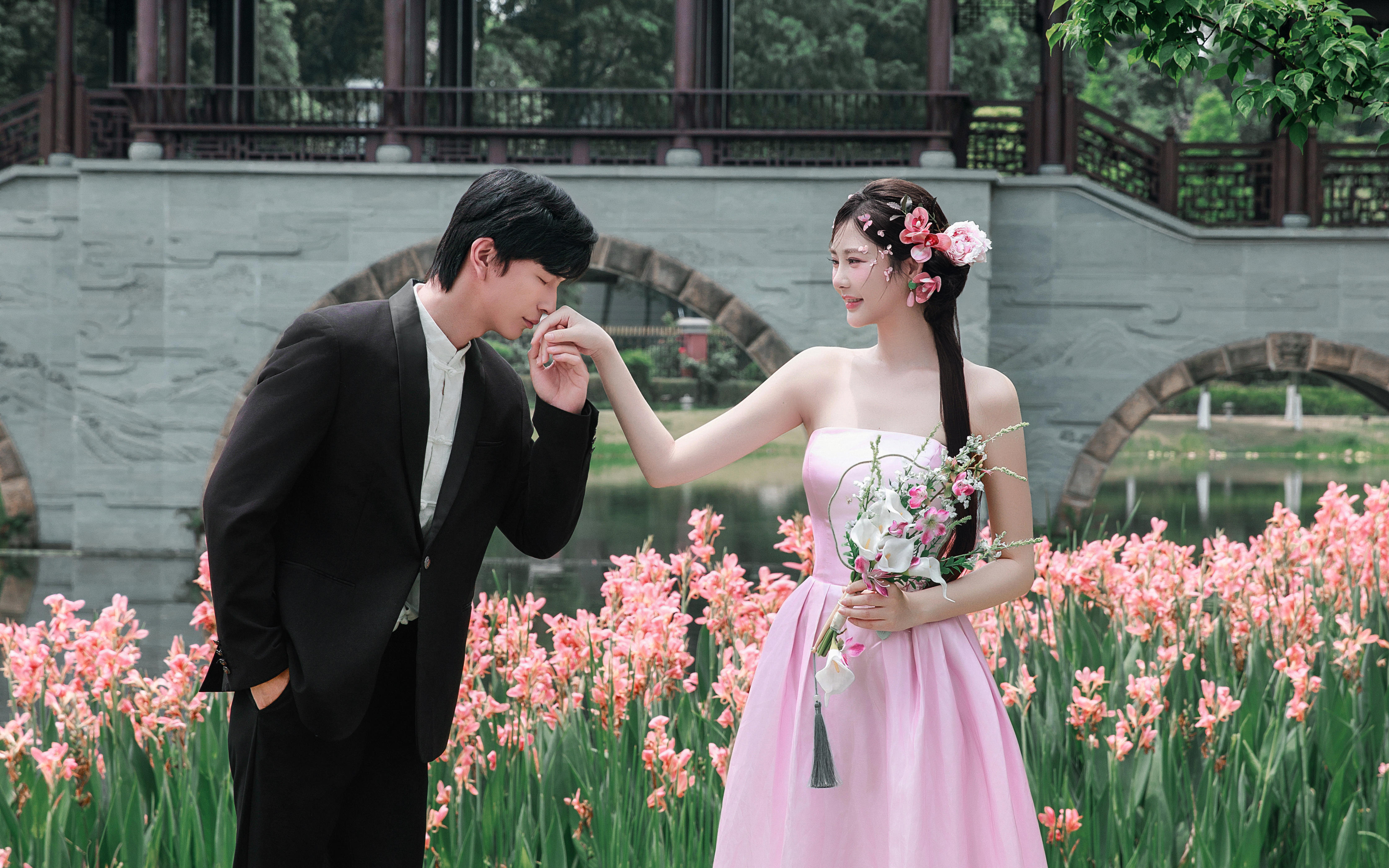 新中式园林婚纱照