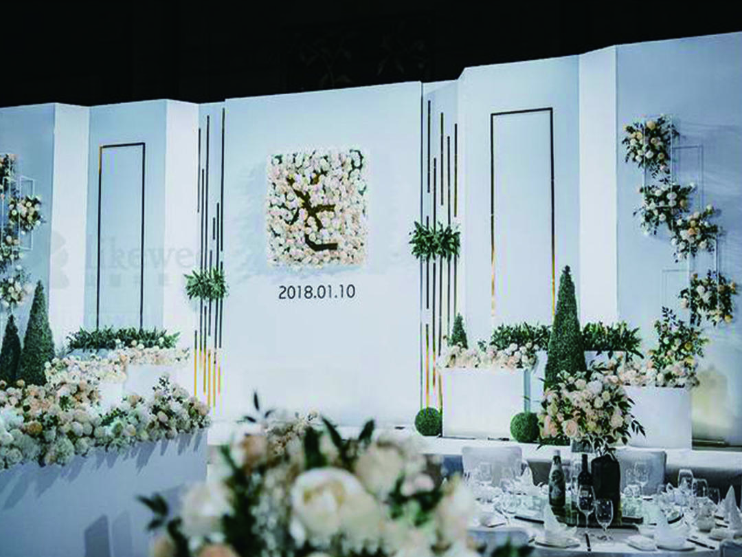 兰州桑上婚典白绿色系创意主题婚礼