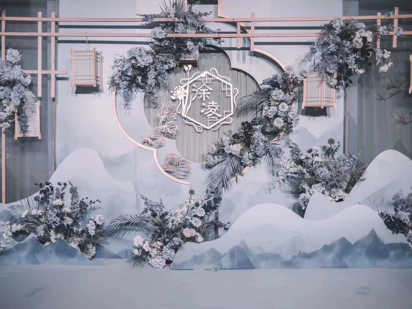 花田吉事大热新中式雾霾蓝婚礼