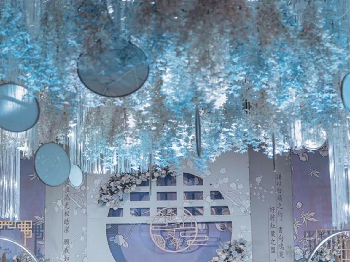 水蓝新中式婚礼-三明婚庆-彼德高端婚礼定制