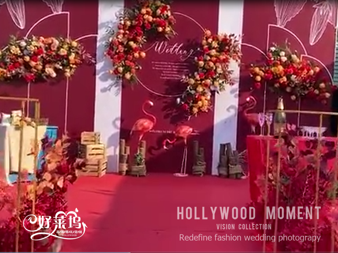 农村超洋气丨新中式庭院 红色系婚礼