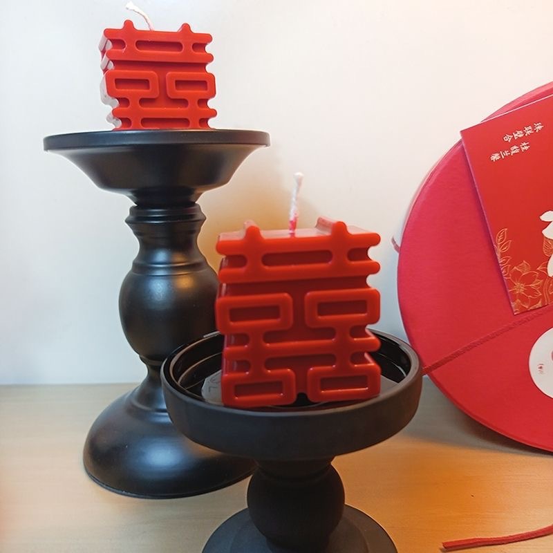 婚庆喜蜡烛复古罗马柱烛台婚礼氛围装饰摆件