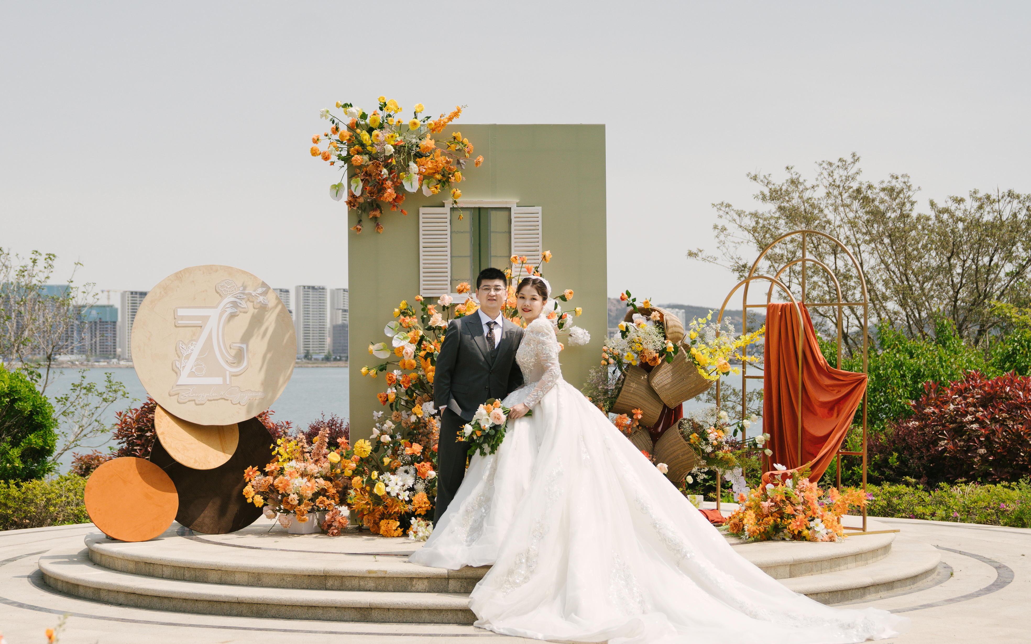 美婭婚禮| 暖橘與綠色 浪漫清新戶外花園婚禮