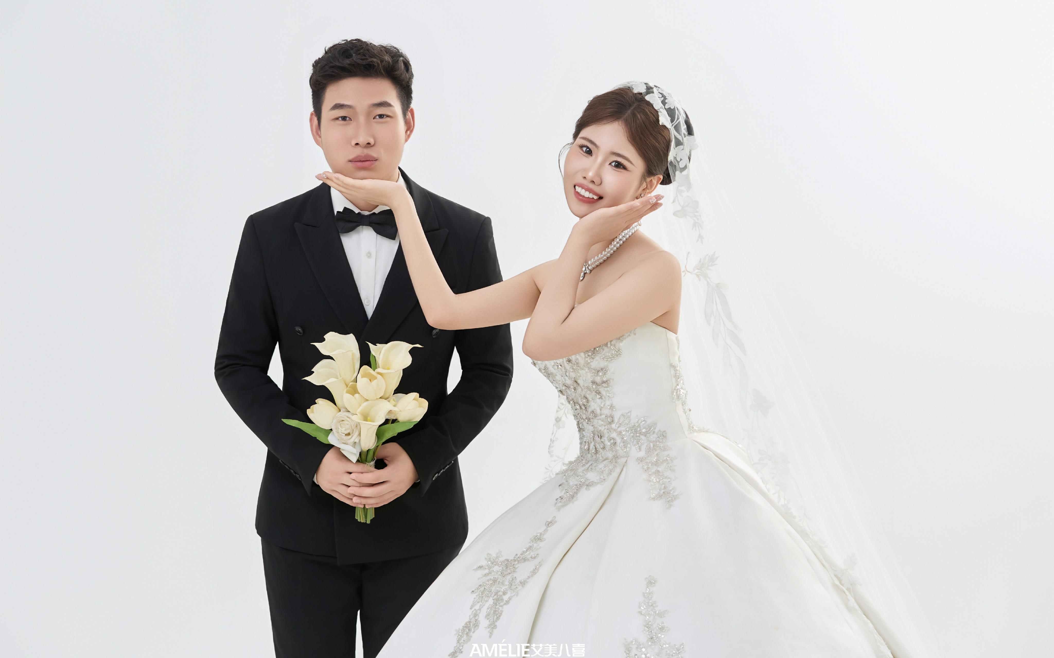 持花白纱婚照！仪式感拉满💐