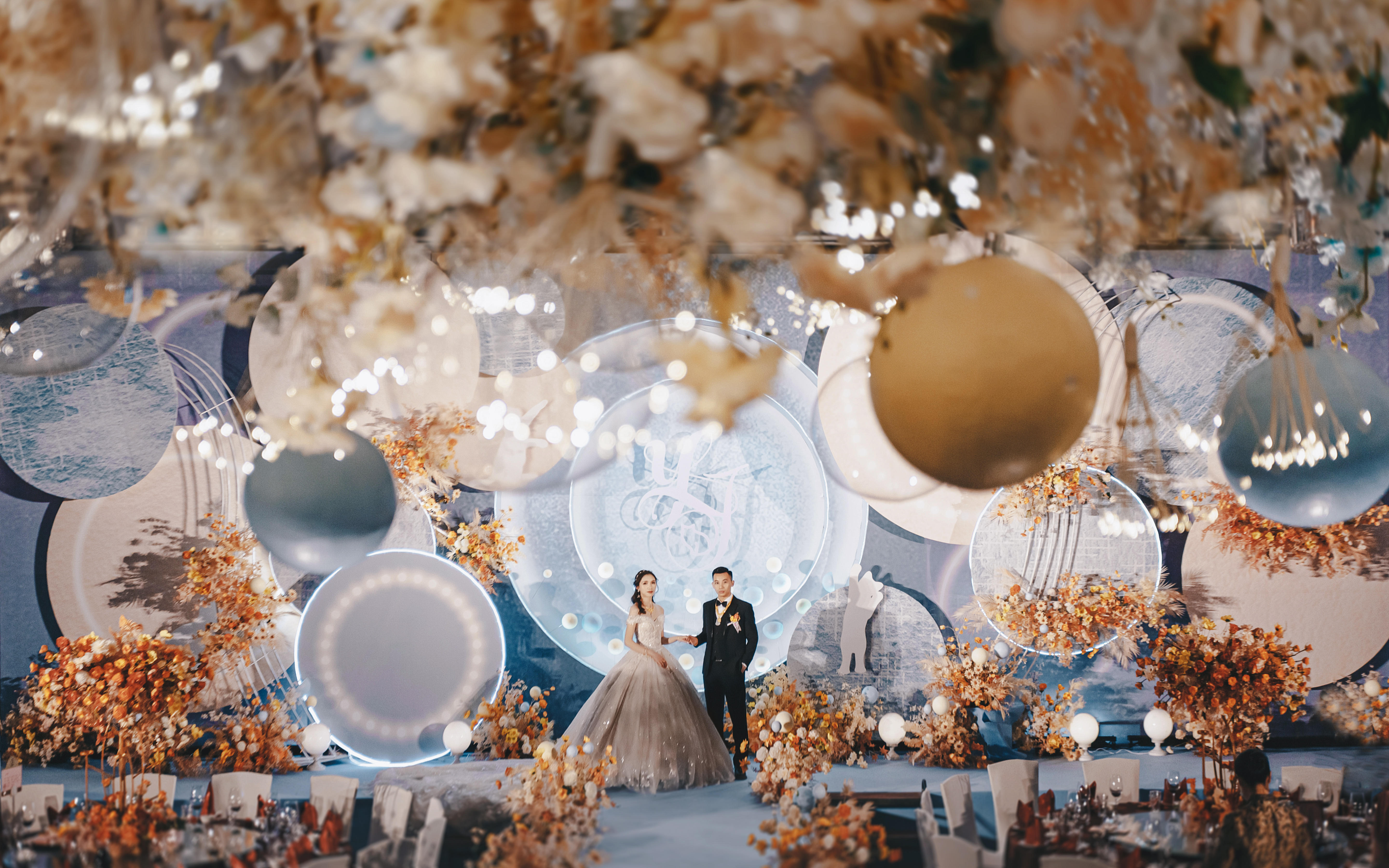 【一喜作品】简约橙蓝撞色婚礼