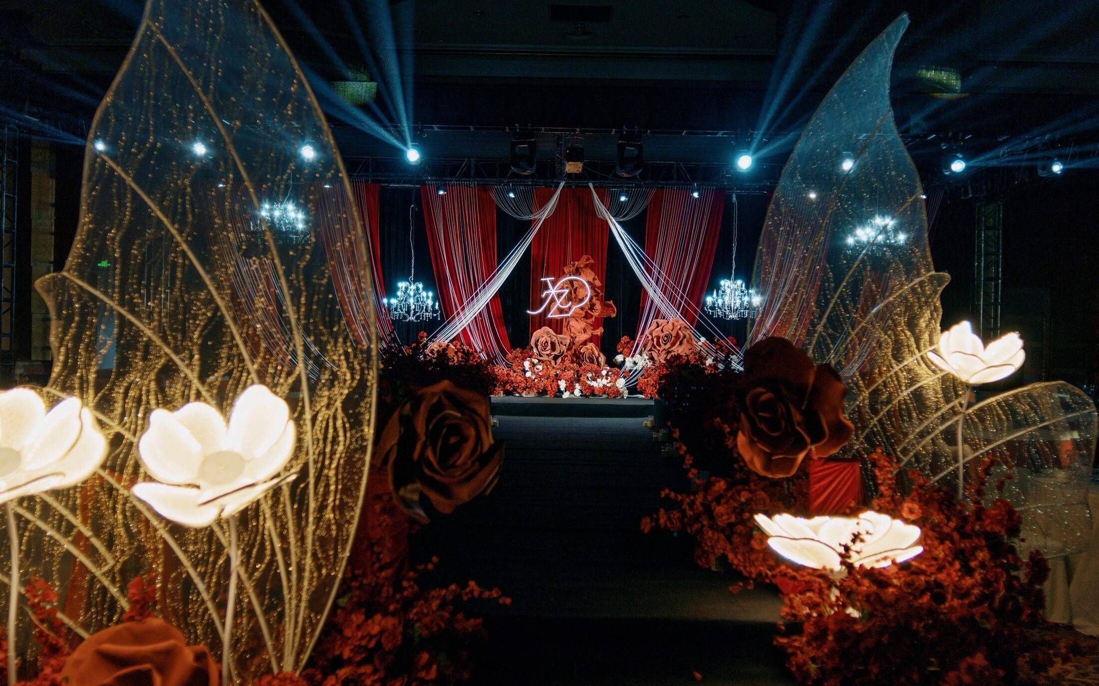 备婚分享/济南婚礼/红色系复古婚礼布置