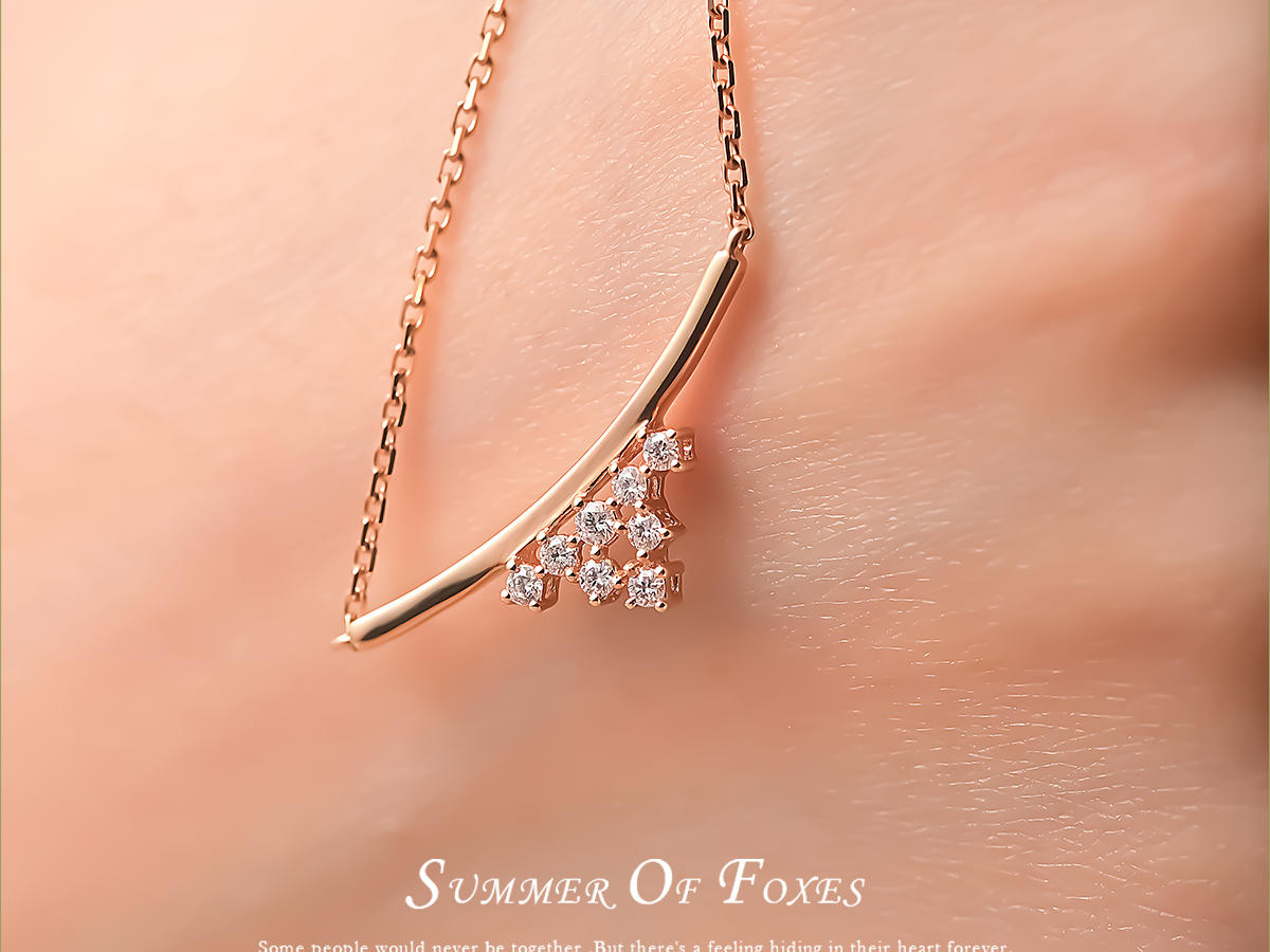 狐狸的夏天「金字塔」18K金锁骨链|生日礼物