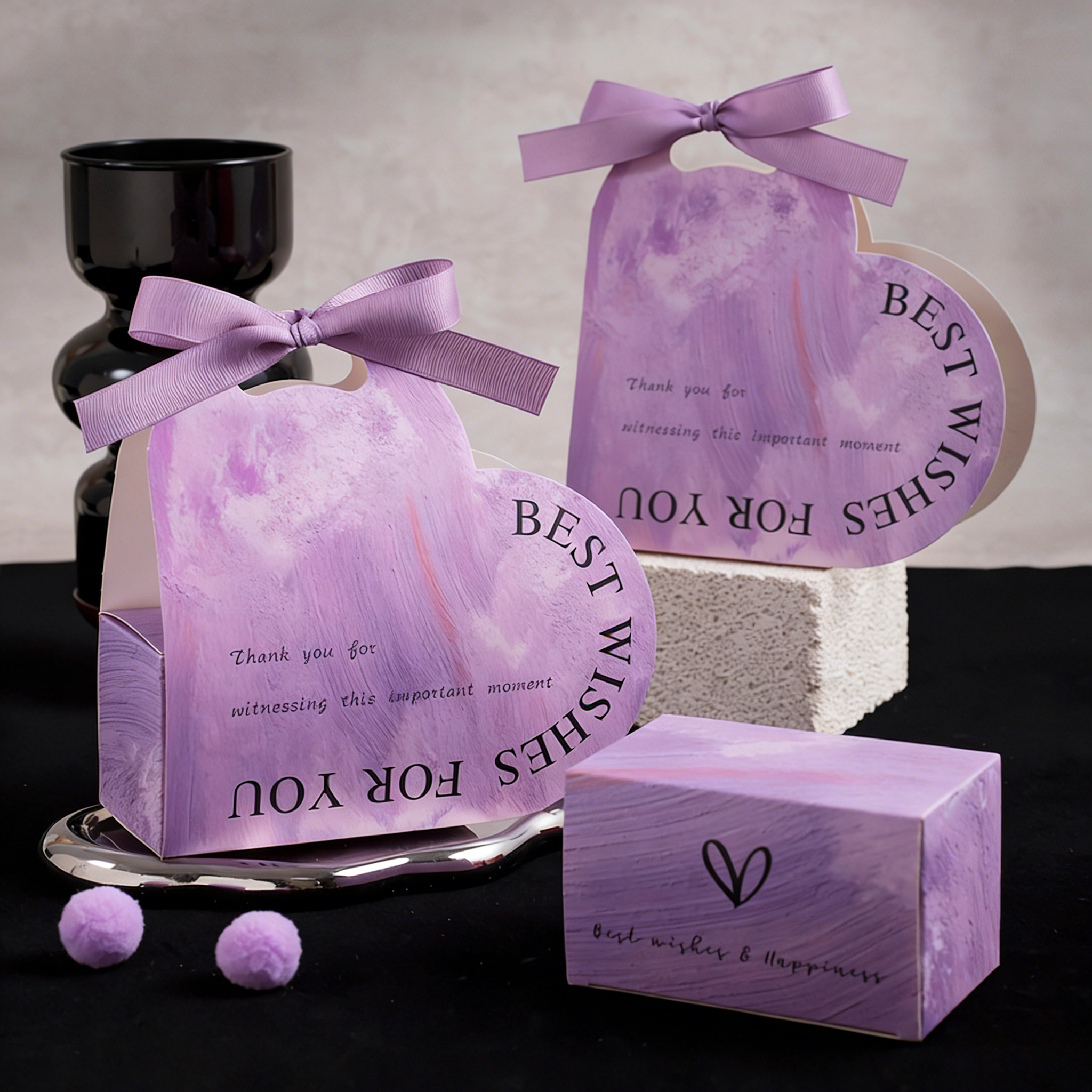 50个ins风爱心喜糖盒新款结婚高级感 内盒尺寸（11*6.5*6.5）