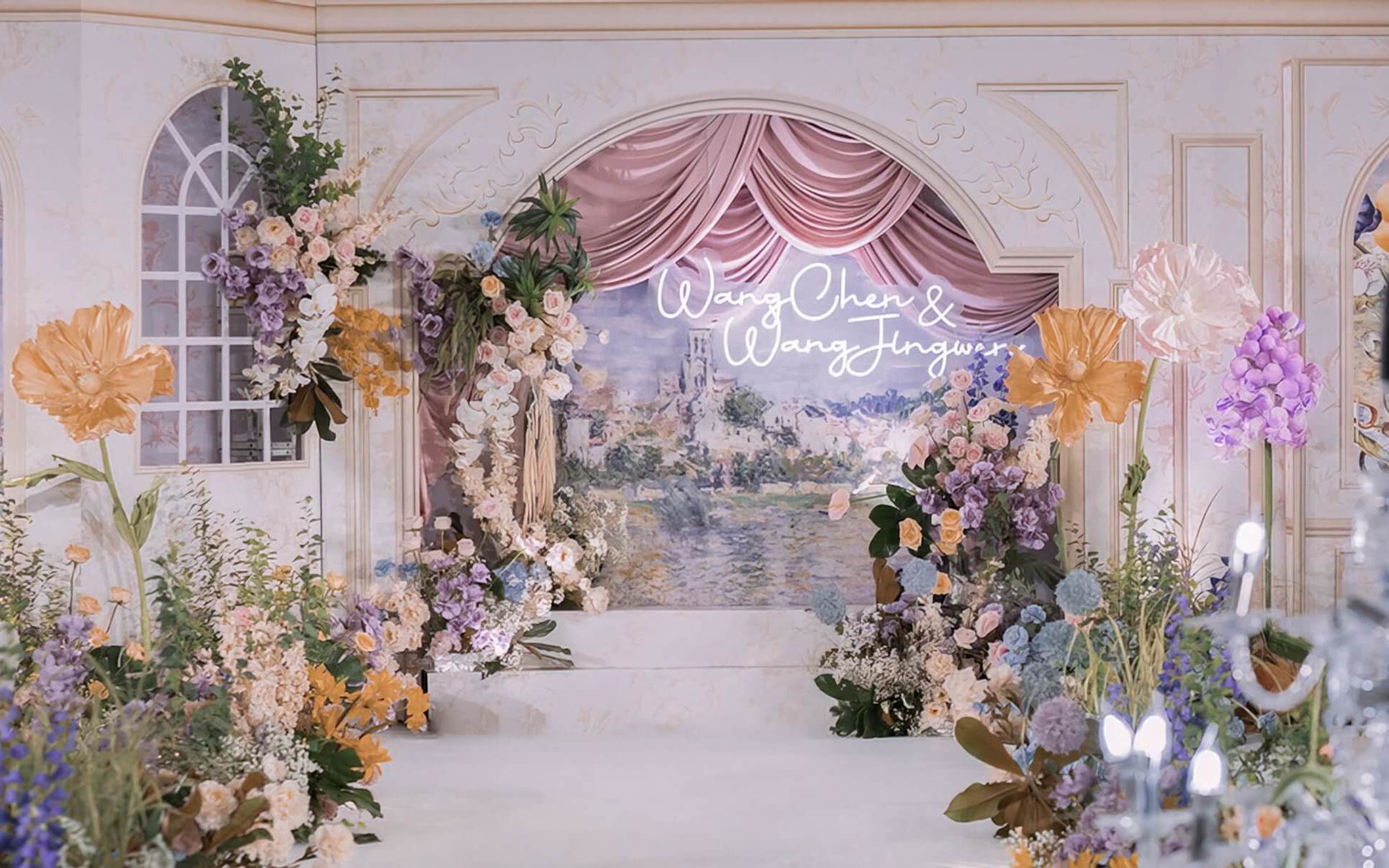 法式油画风温馨小众婚礼