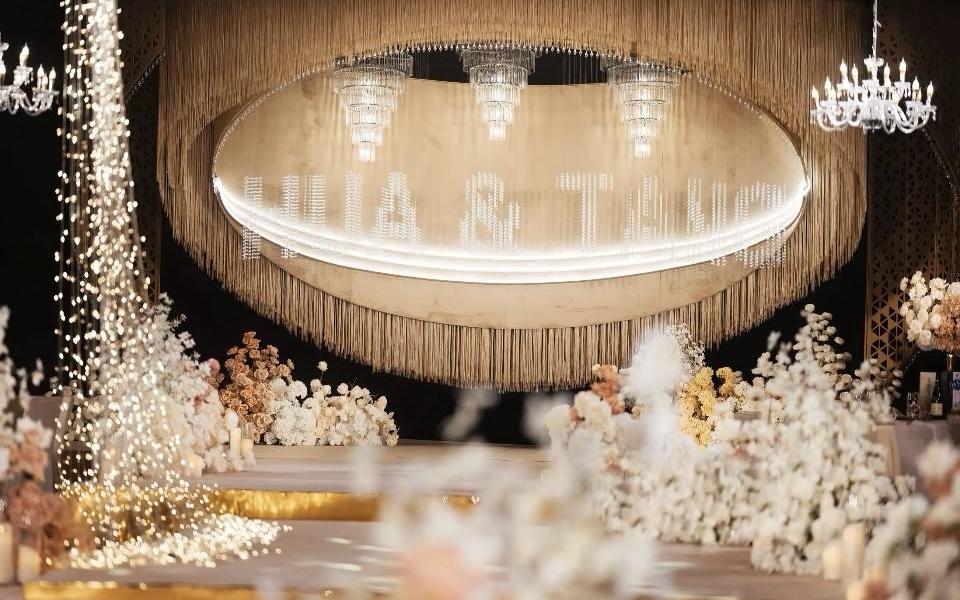 喜橙|香槟色水晶婚礼