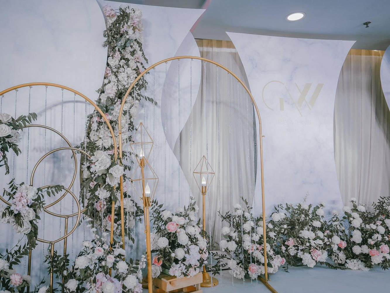 森系大理石简约风小清新主题婚礼