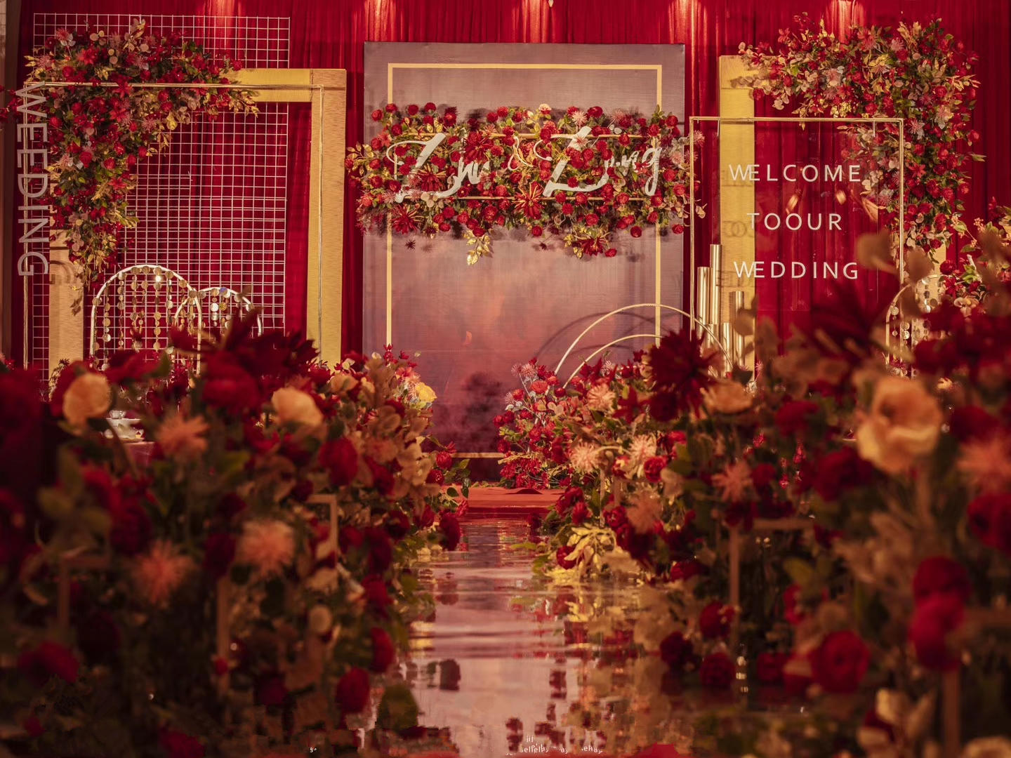 1OO%原创还原【安木婚礼】红金ins风格