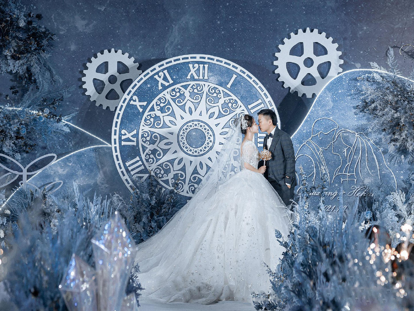小预算实现梦幻雾霾蓝婚礼